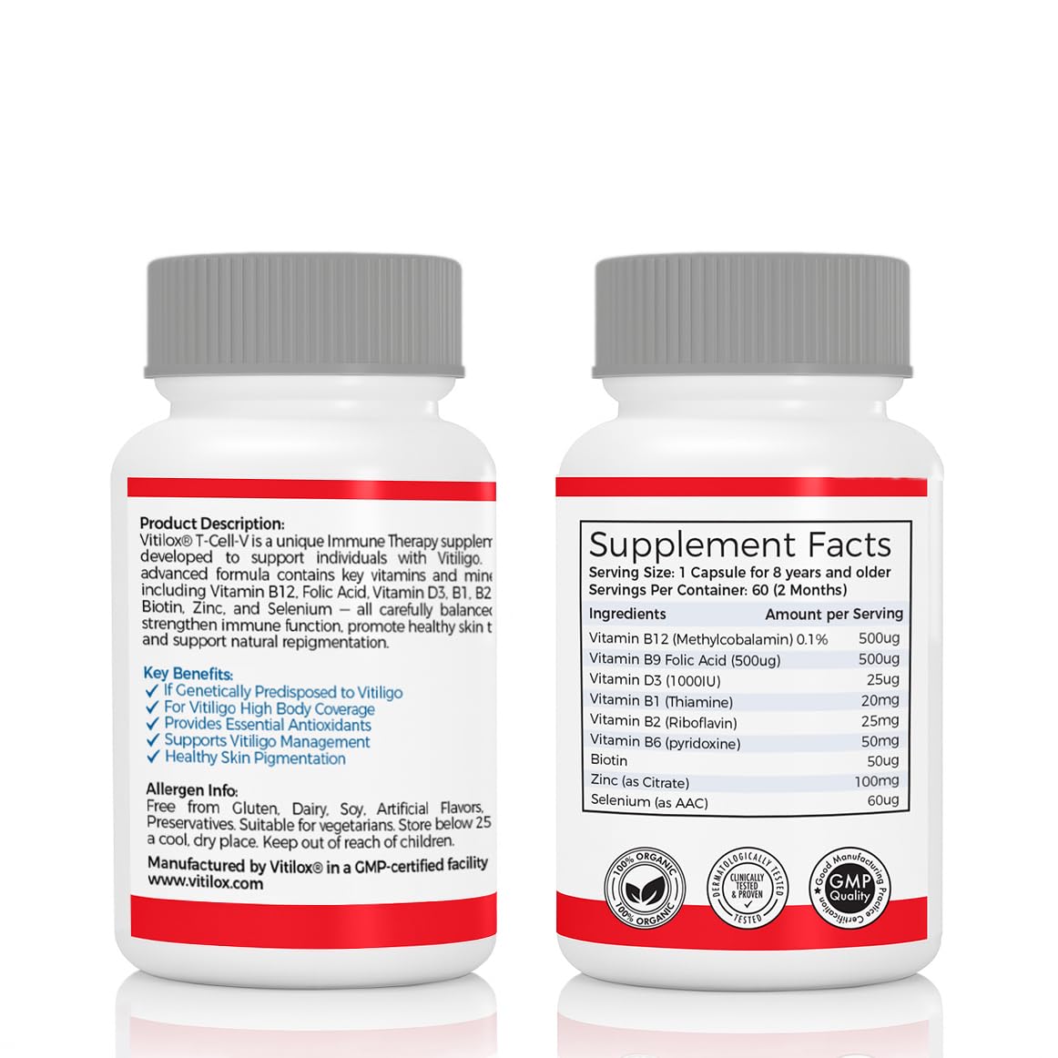 Vitilox Vitiligo T-Cell-V Immune Therapy Capsules, 120 Capsules