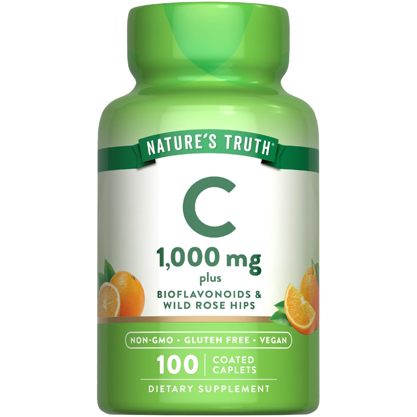 Nature's Truth Vitamin C Bioflavonoids & Rose Hips 1000mg Caplets 100
