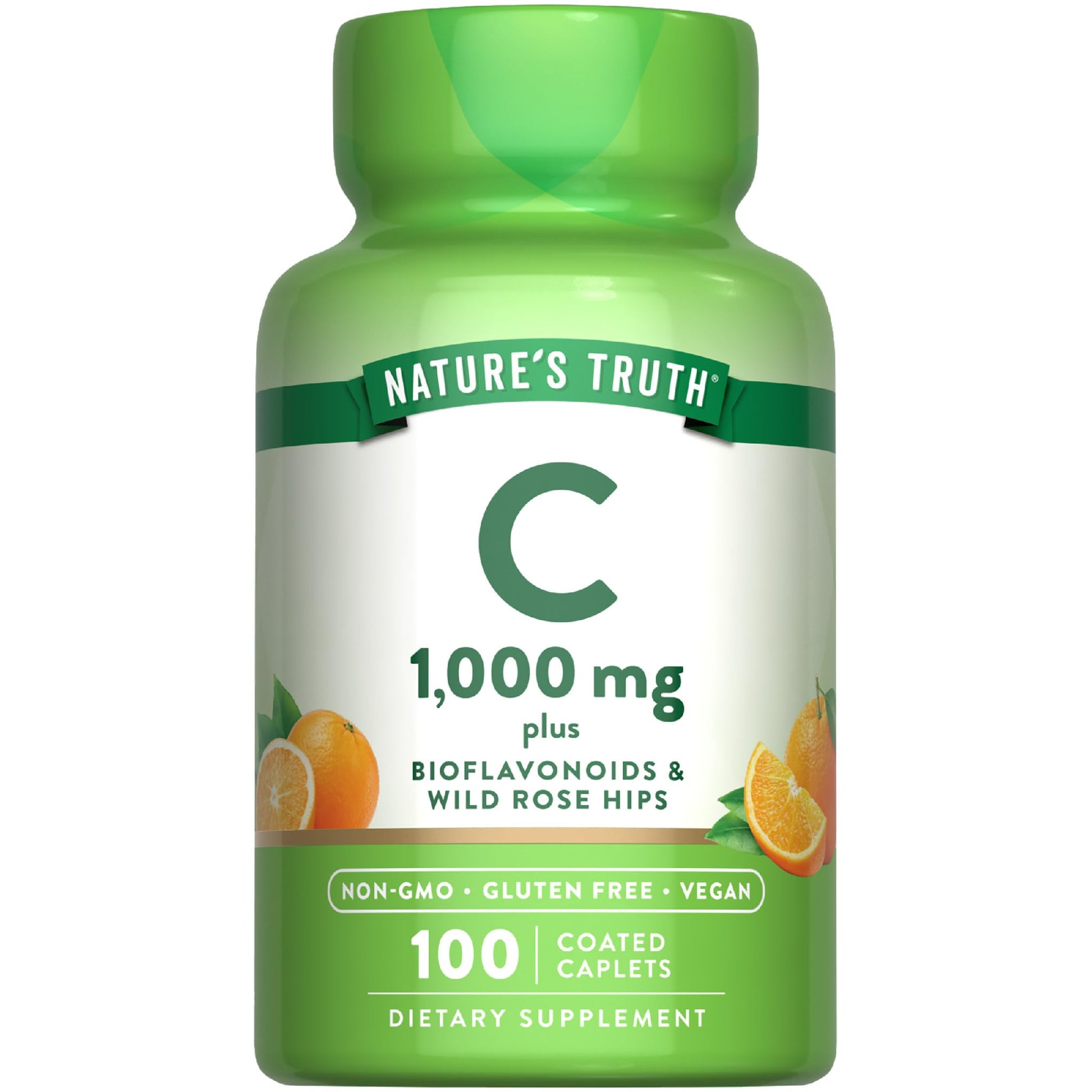 Nature's Truth Vitamin C Bioflavonoids & Rose Hips 1000mg Caplets 100
