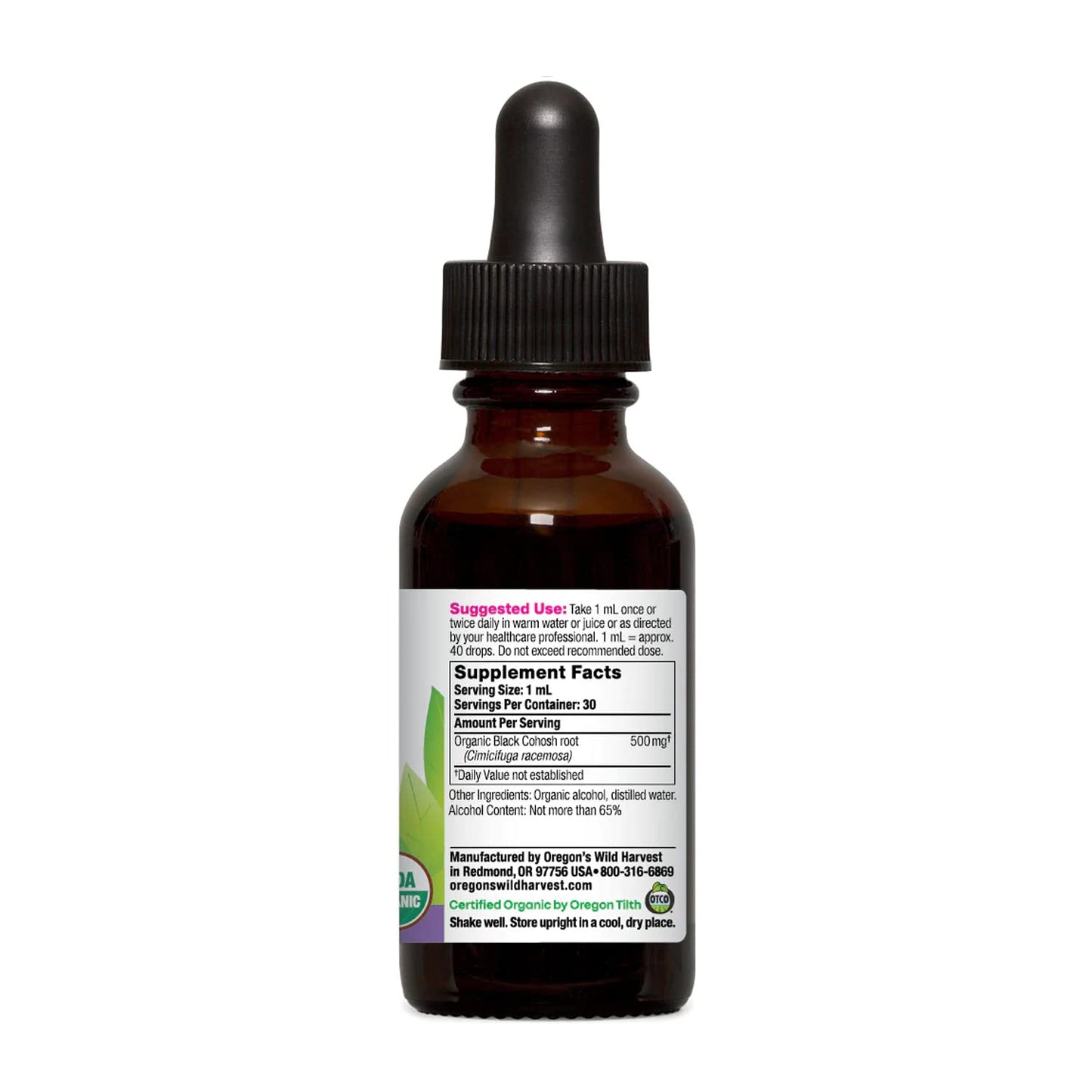 Oregon's Wild Harvest 1:1 Organic Black Cohosh Extract Capsules, 1 Capsule