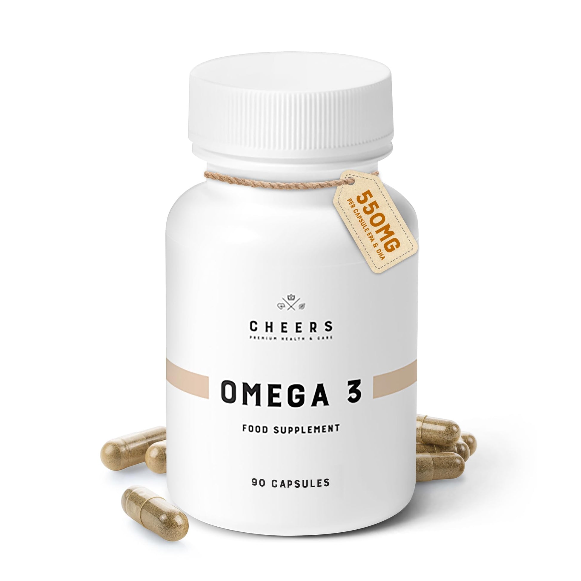 CHEERS Omega-3 Supplement Capsules, 90 Capsules