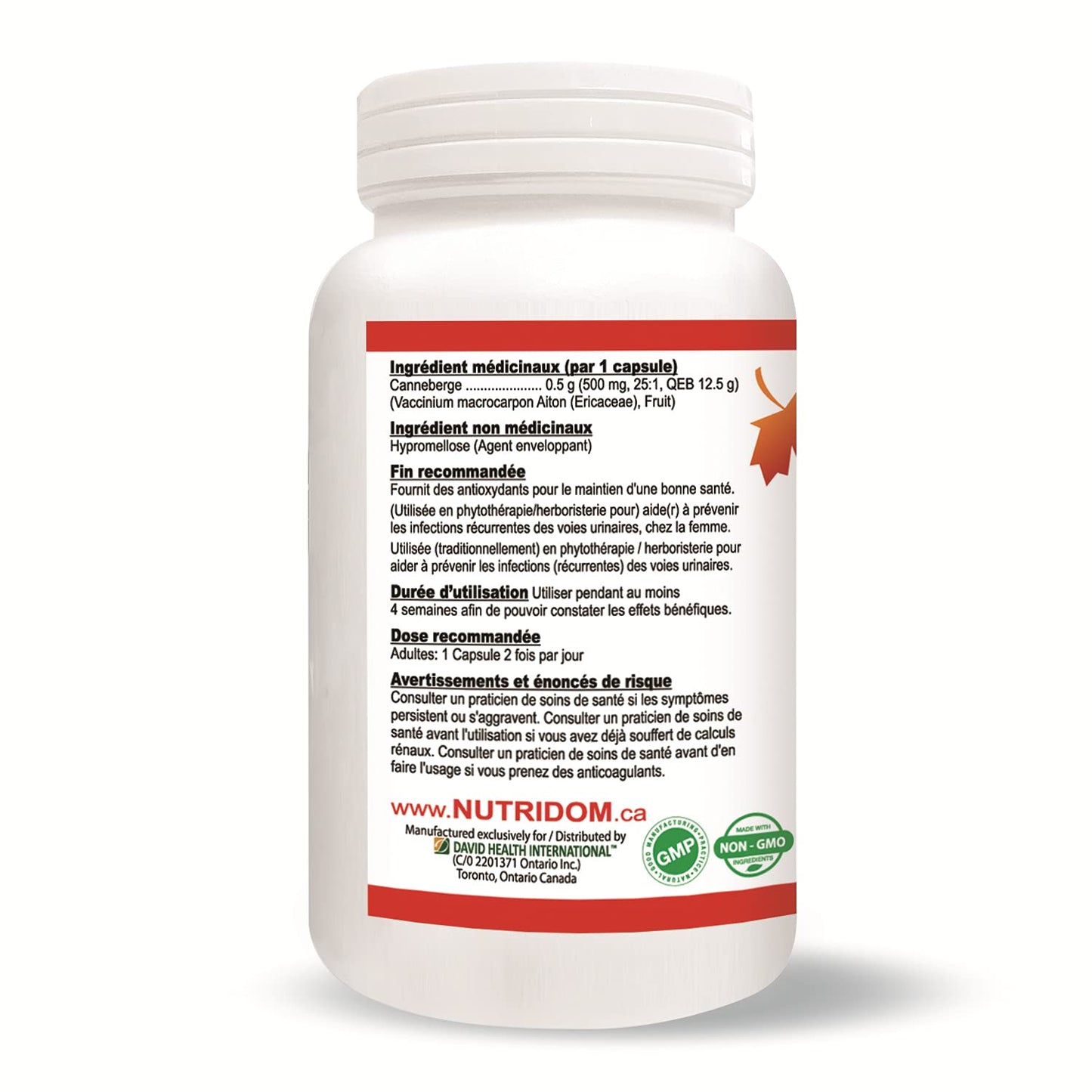 Nutridom Canadian Cranberry 25x, 500mg (12,500mg QCE), Capsules, 1 Count