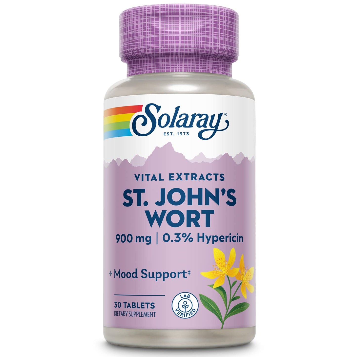 Solaray St John's Wort 900 mg Capsule, 30 Tablets