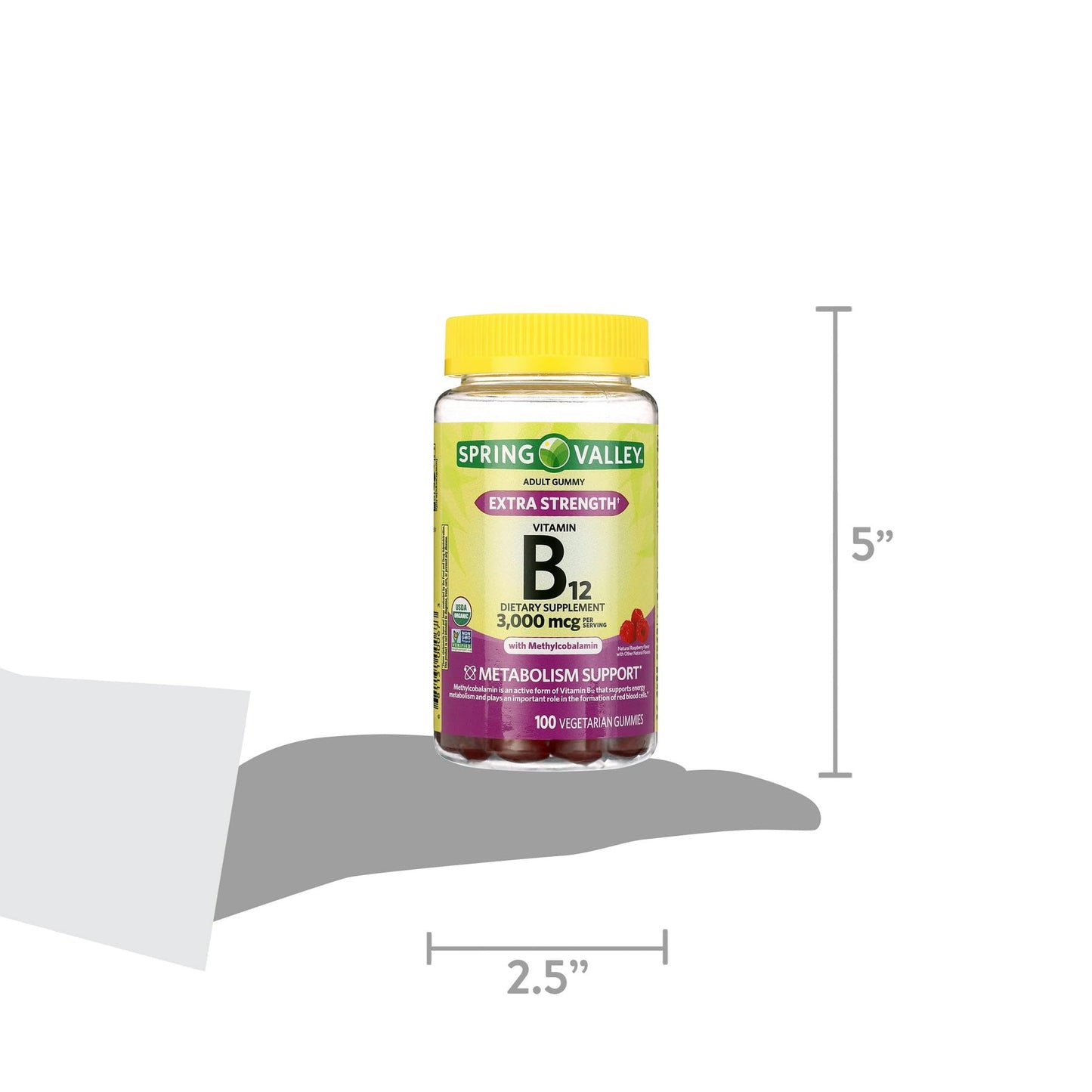 Generic Vitamin B12 3000mcg Gummies Extra Strength 100 Count