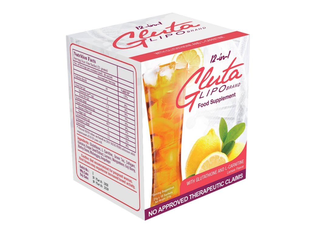 12-in-1 Glutalipo GlutaLipo 12-IN-1 Lemon Flavor Powder 7.4075