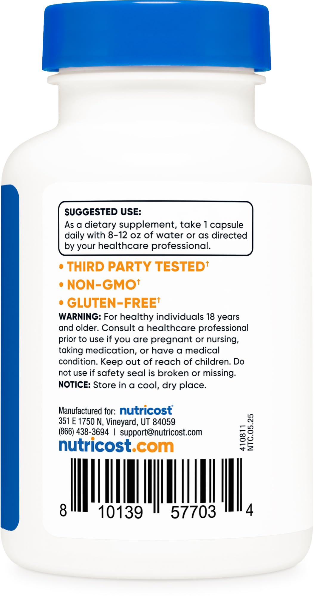Nutricost L-Ergothioneine Supplement Capsule 120 Capsules