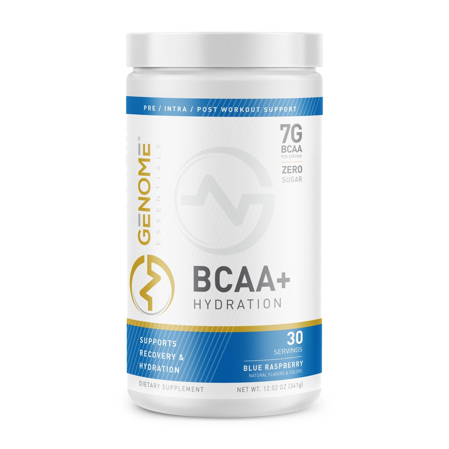 GENOME ESSENTIALS BCAA Powder + Hydration Electrolyte Formula, 12.02 oz