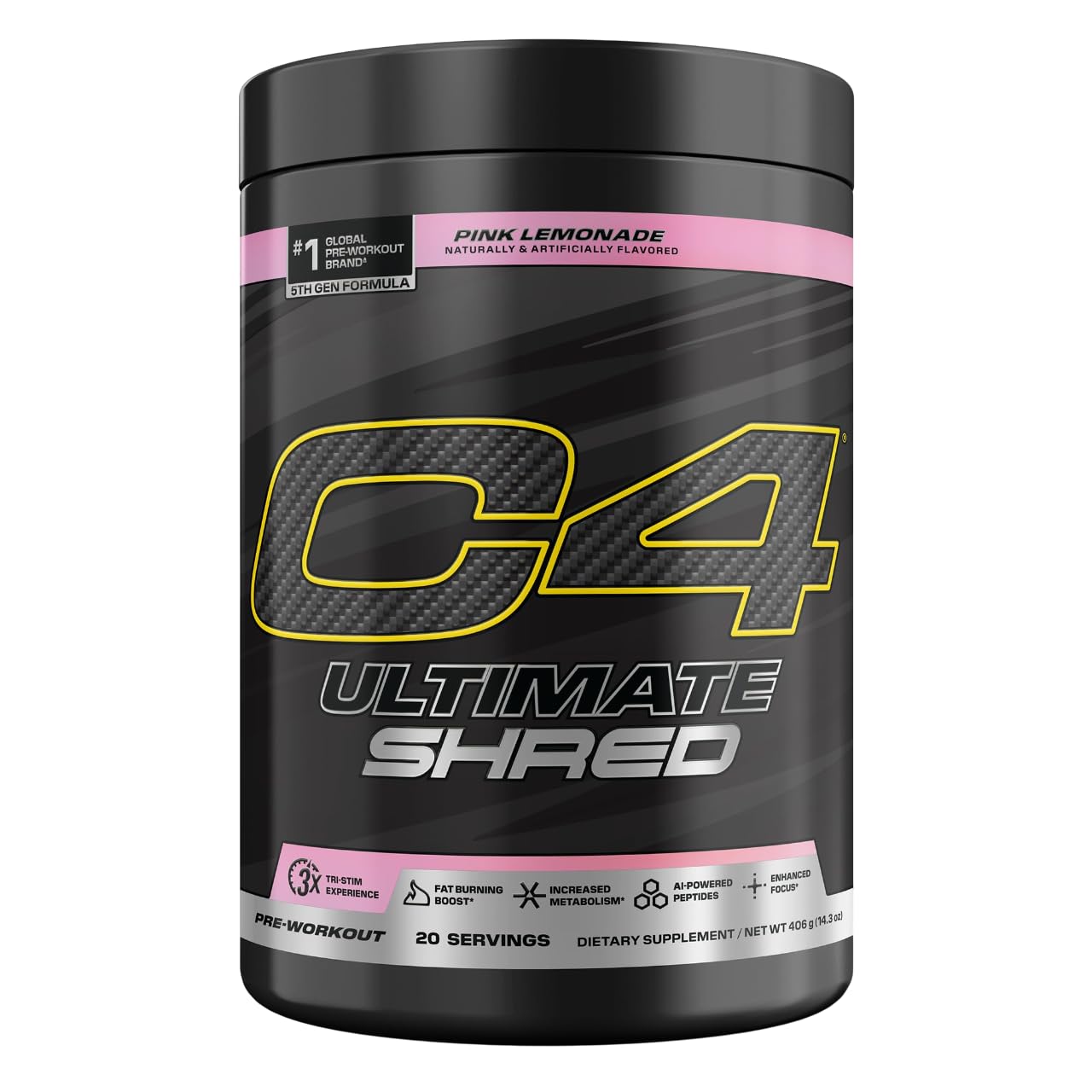 C4 Ultimate Shred Pre Workout Powder 14.3 oz, 20 Servings