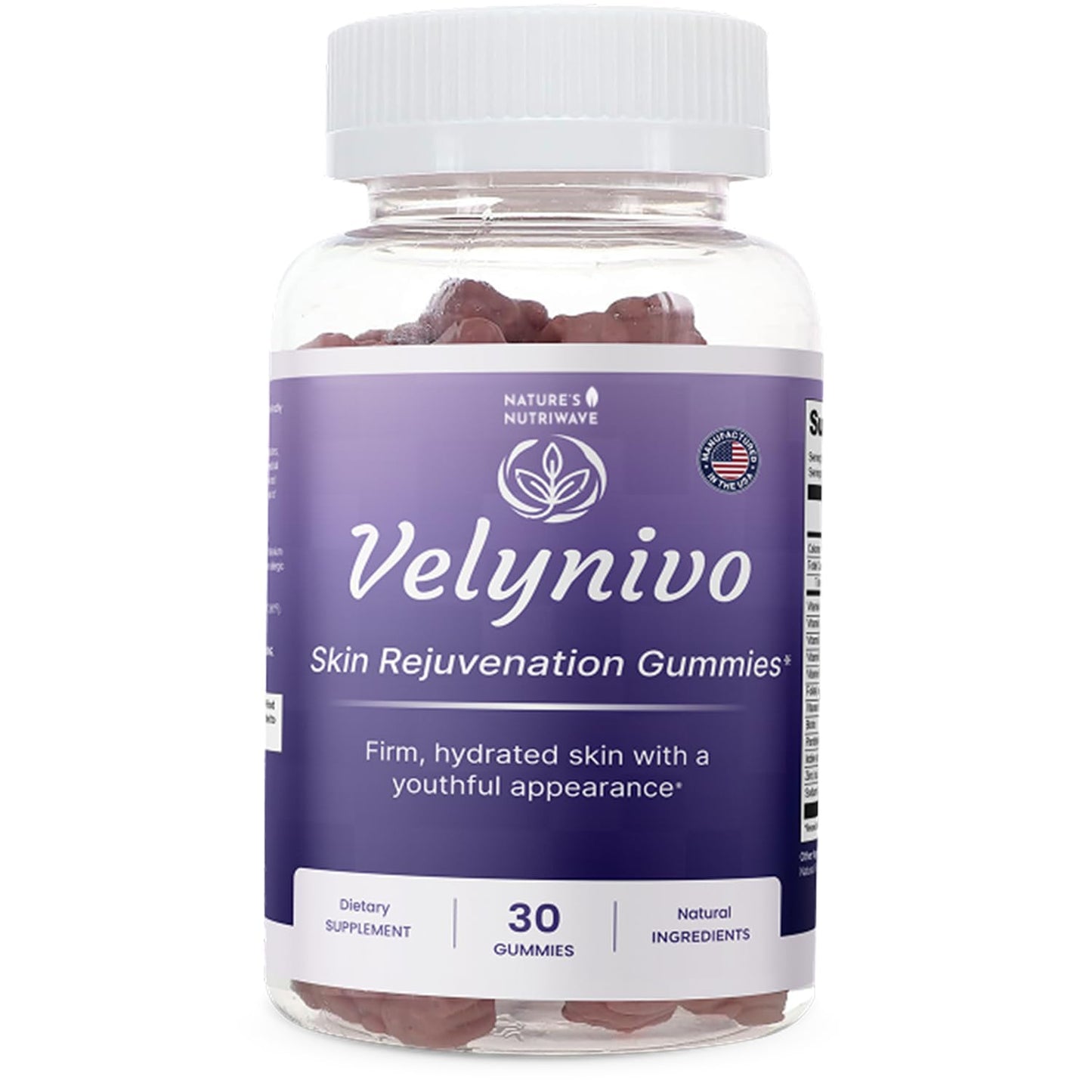 Nature’s NutriWave Velynivo Daily Beauty Vitamin Gummy with Biotin 2500 mcg, Vitamins A C D E & B-Complex – Non-GMO Formula – Made in USA – 30 Gummies
