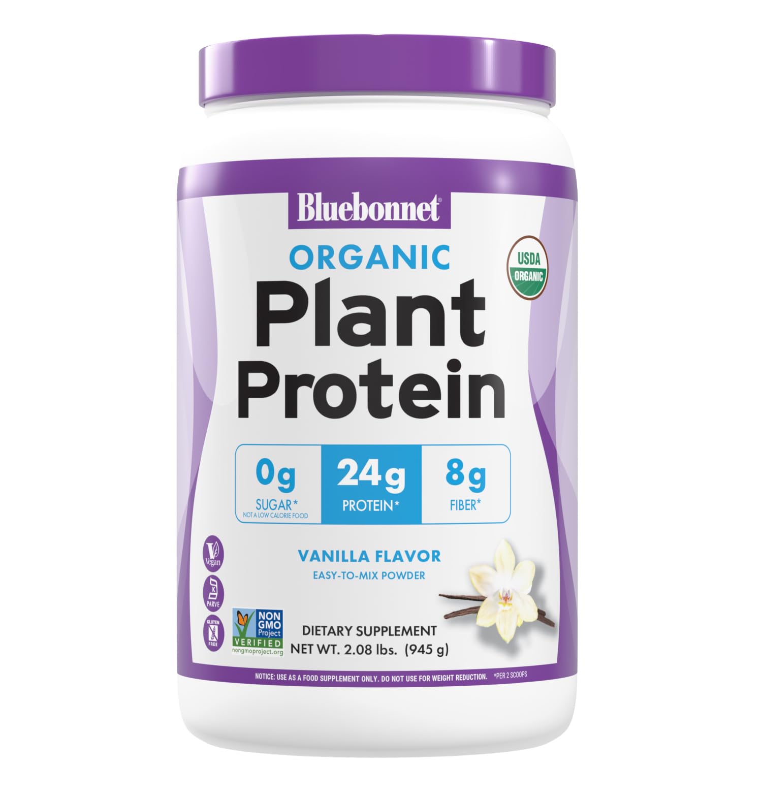 BlueBonnet Organic Plant Protein Powder, 33.33