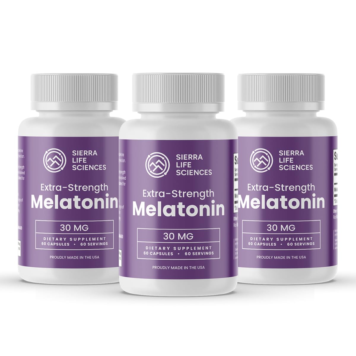SIERRA LIFE SCIENCES Melatonin 30mg High Dose Extra Strength Sleep Aid for Adults Capsule 180