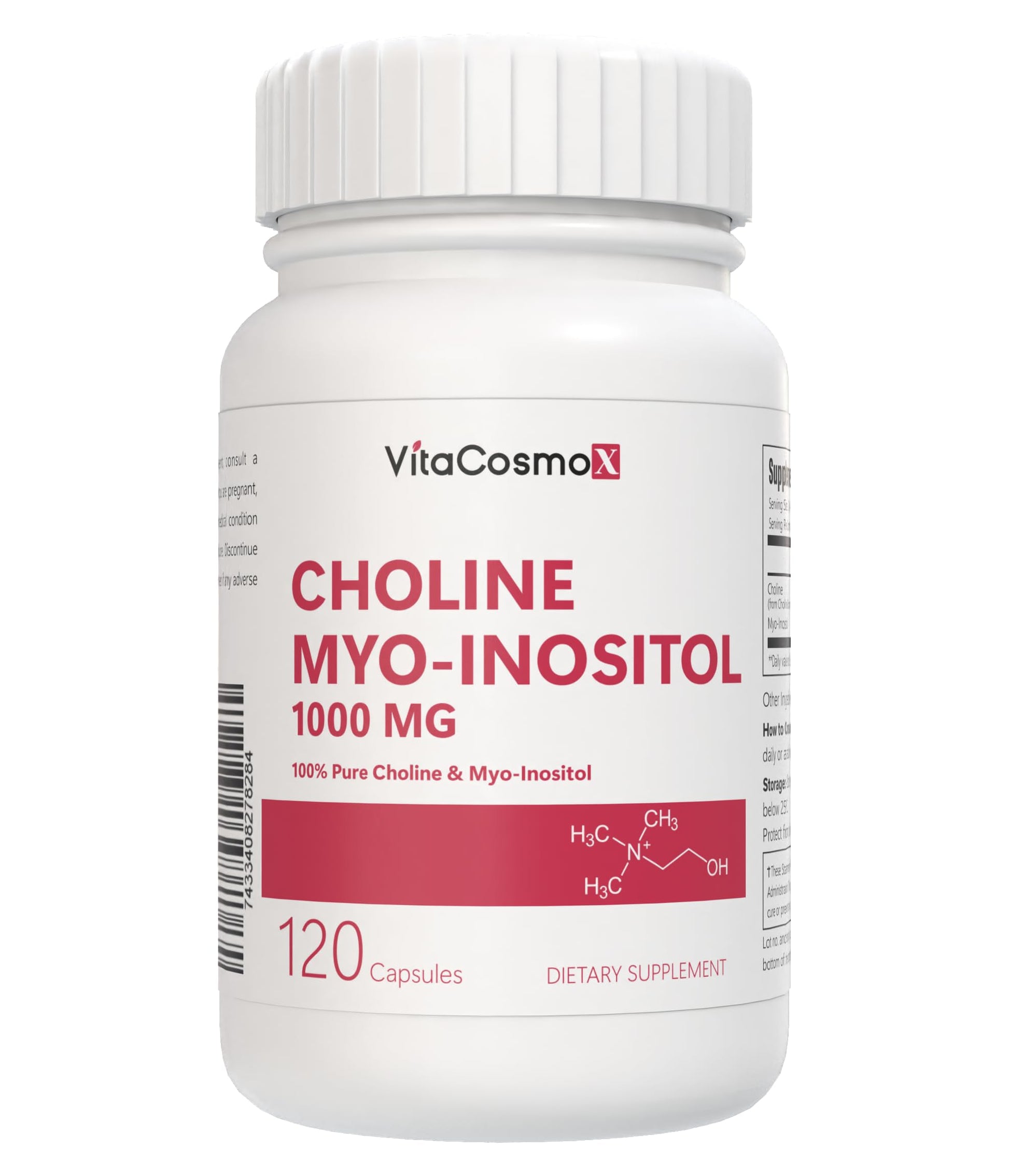 VitaCosmoX Choline and Myo-Inositol Supplement Capsule 120