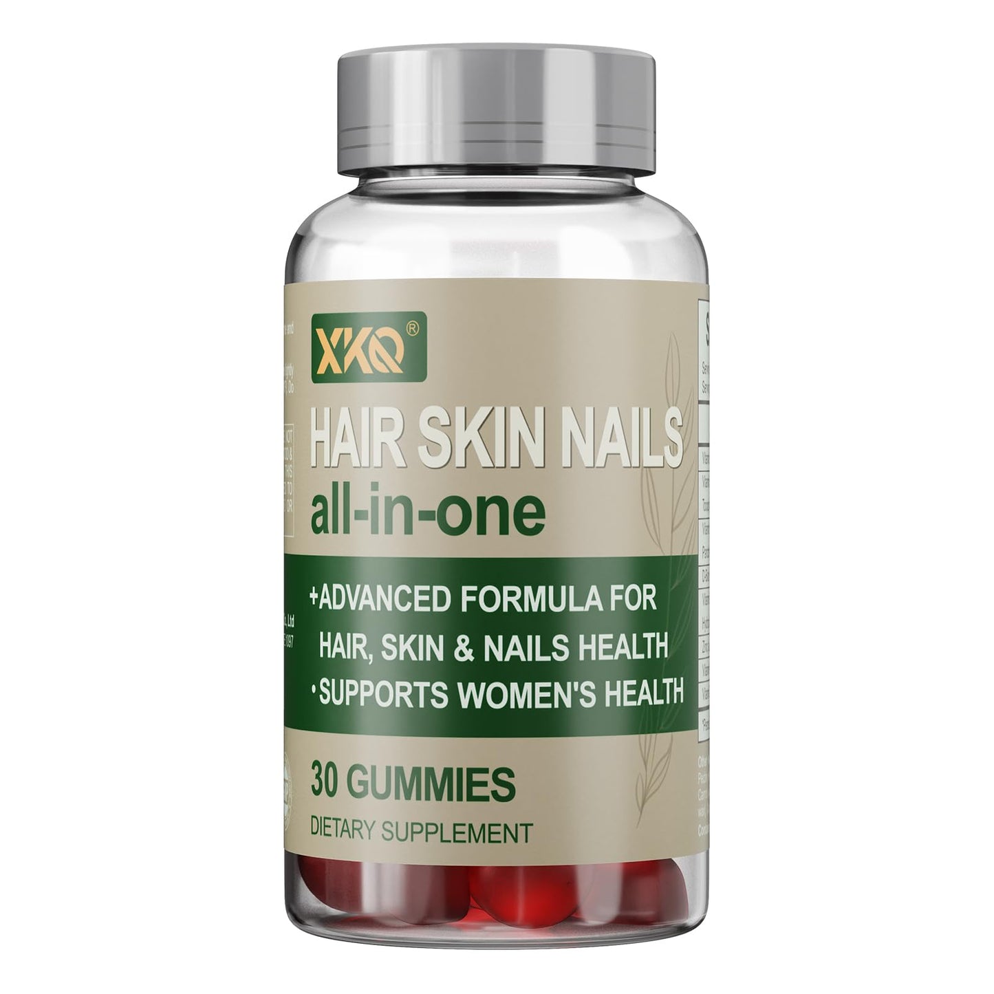 XKQ Hair Skin Nails Gummies 30 Count
