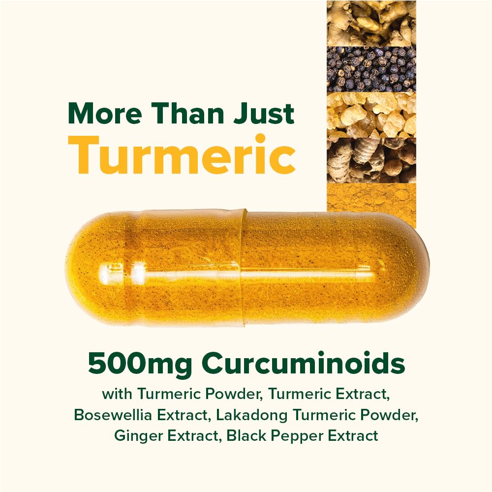 VAHDAM Turmeric Curcumin 2000mg (500mg Curcuminoids) with Boswellia & Piperine for Fast Absorption 90 Capsules