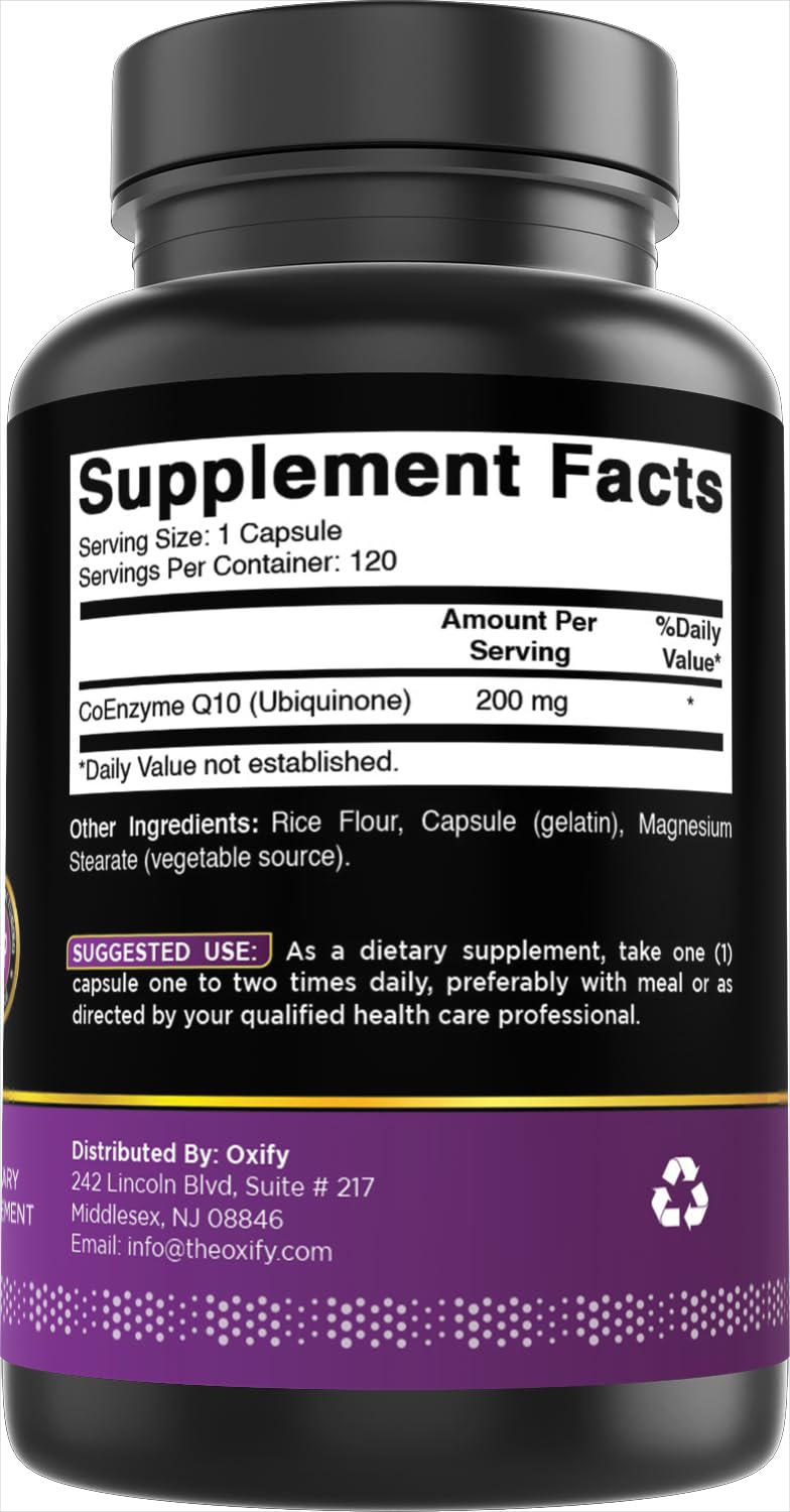 Oxify CoQ10 200 mg Capsule 120 Count
