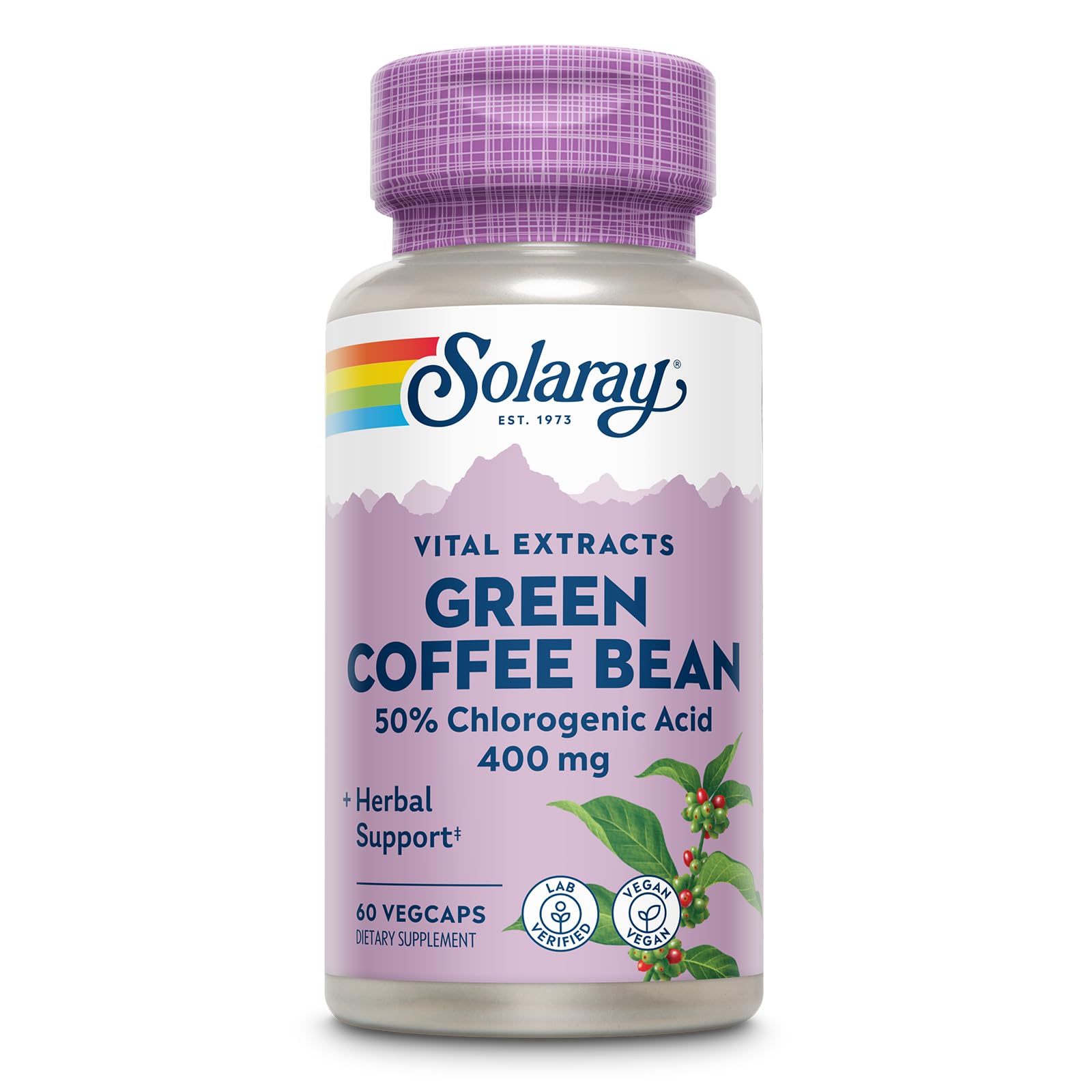 SOLARAY Green Coffee Bean Extract 400mg Capsules 60 Count