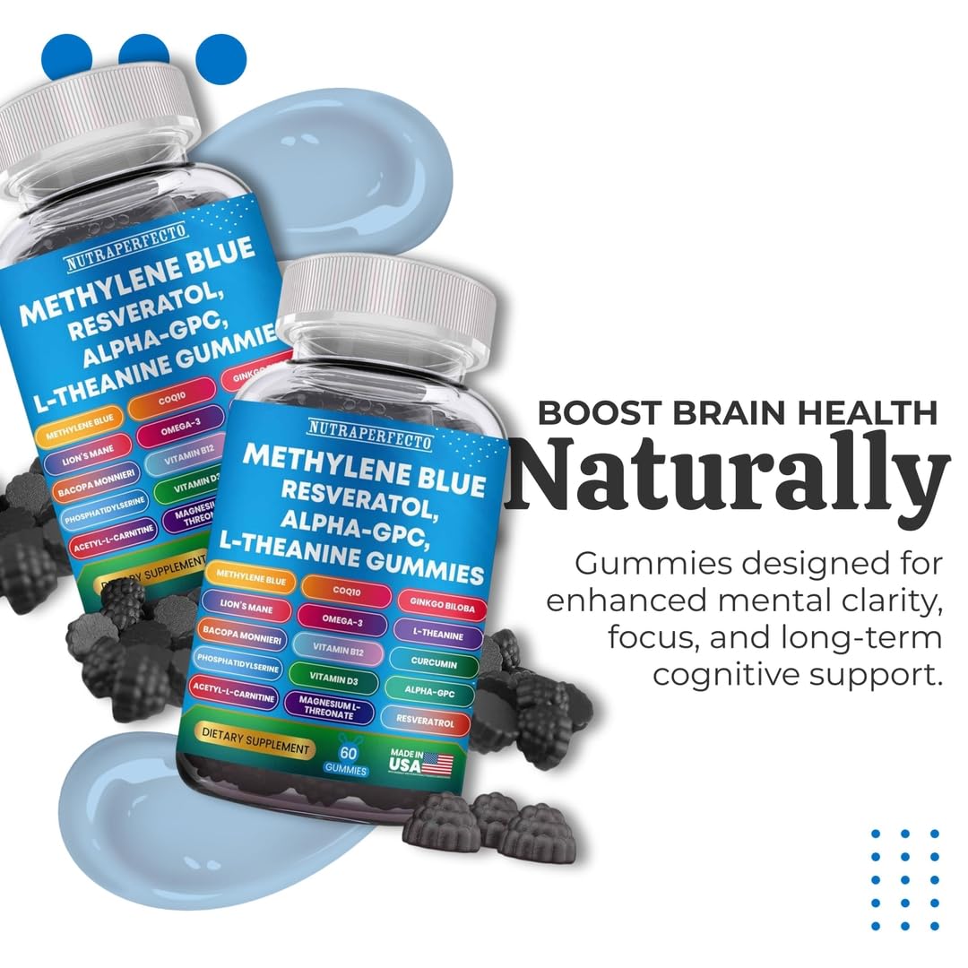 NutraPerfecto Sugar Free Methylene Blue Gummies 60 Count
