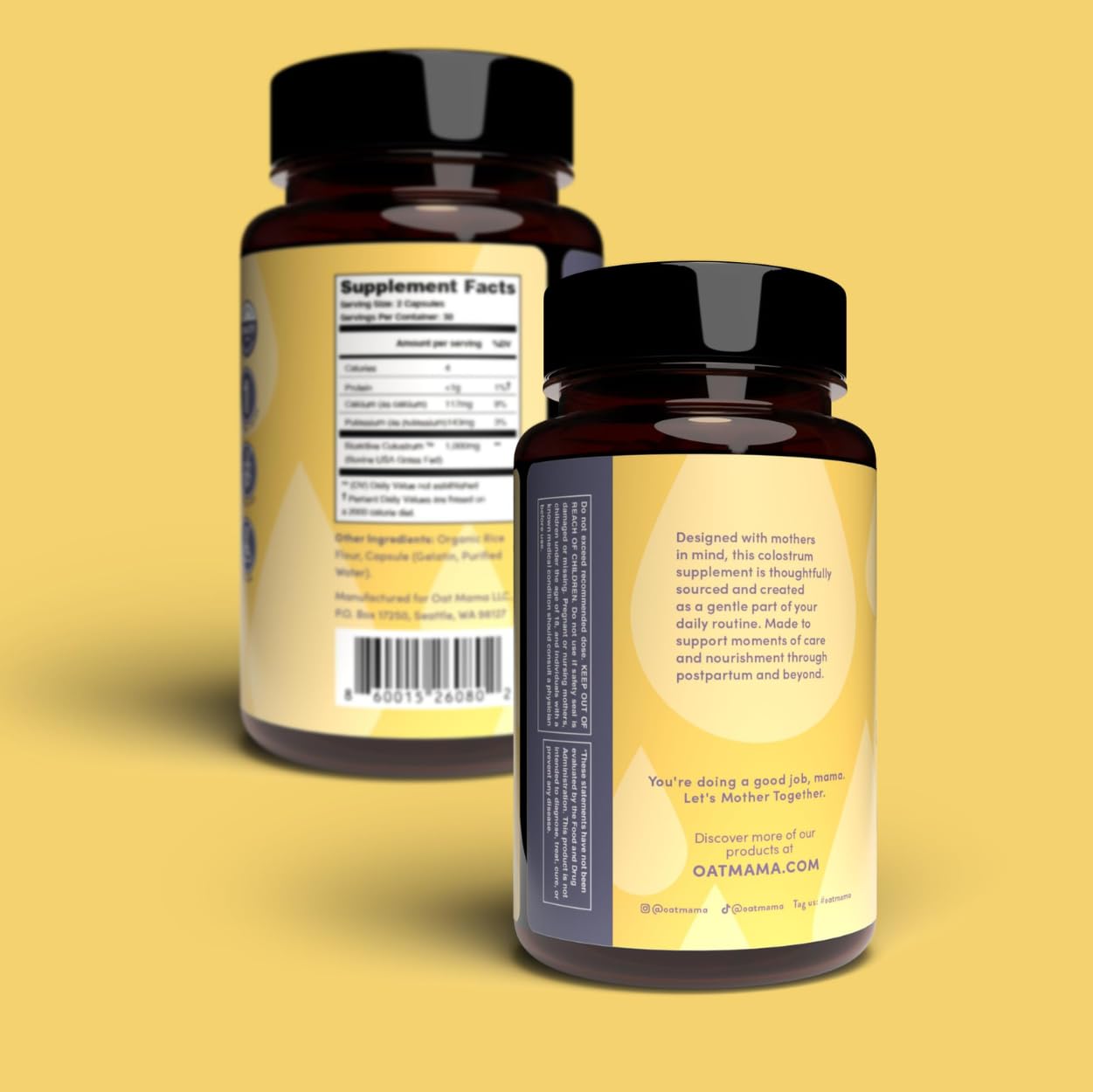 OAT MAMA Colostrum Supplement, 60 Capsules