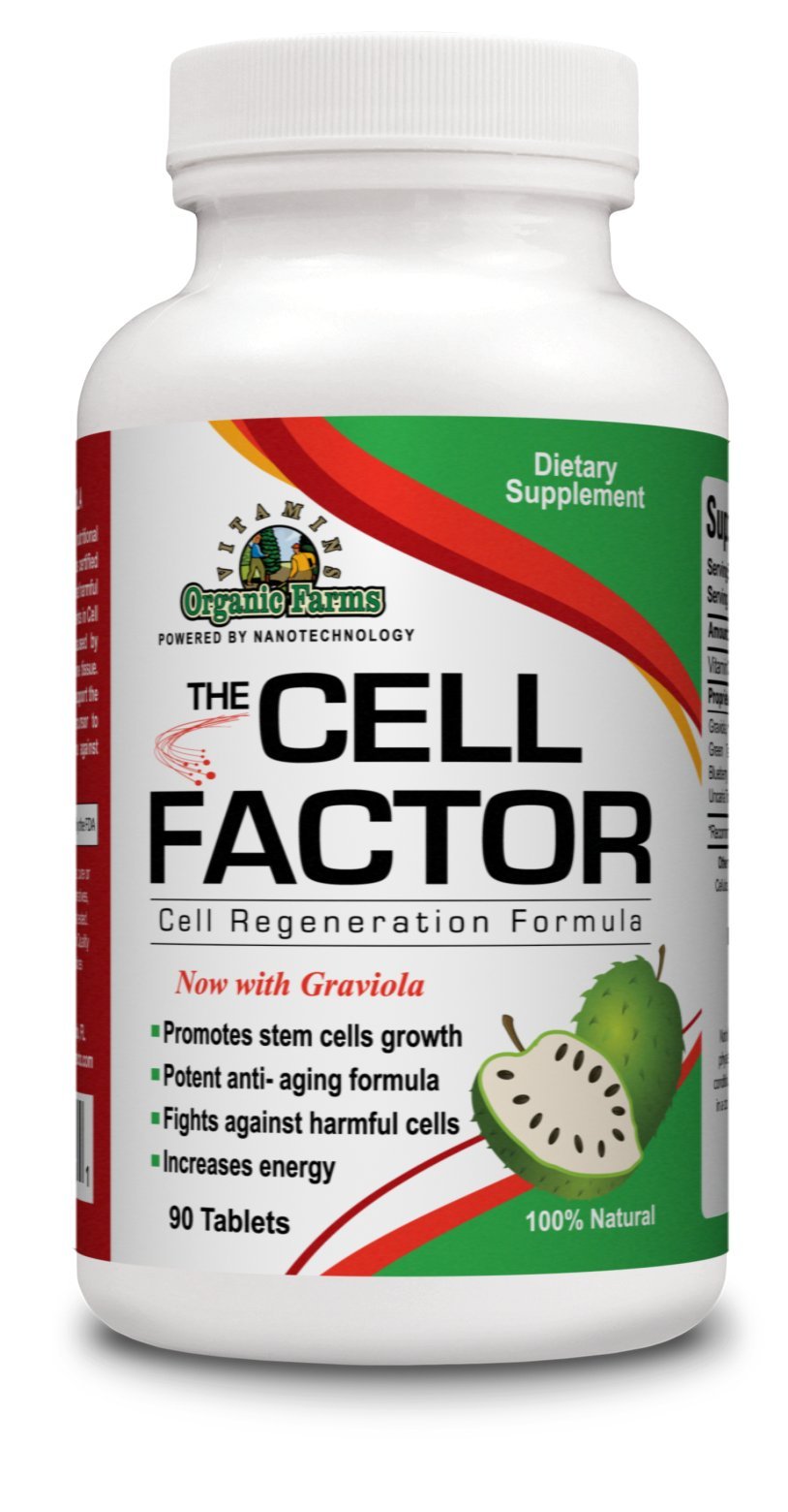 Organic Farms Vitamins Cell Factor Graviola Capsule, 90 Count
