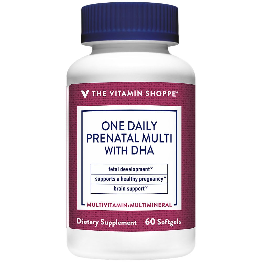 The Vitamin Shoppe One Daily Prenatal Multivitamin with DHA 60 Softgels