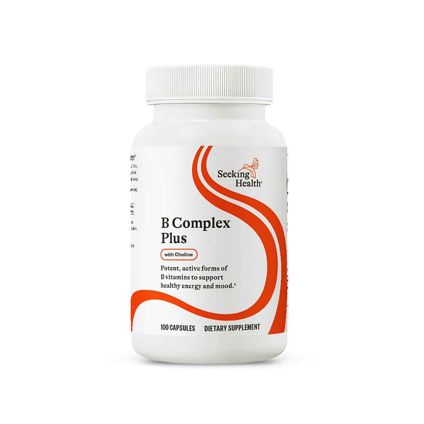 Seeking Health B Complex Plus Vitamin B Complex Supplement with Choline & Riboflavin, 100 Capsules