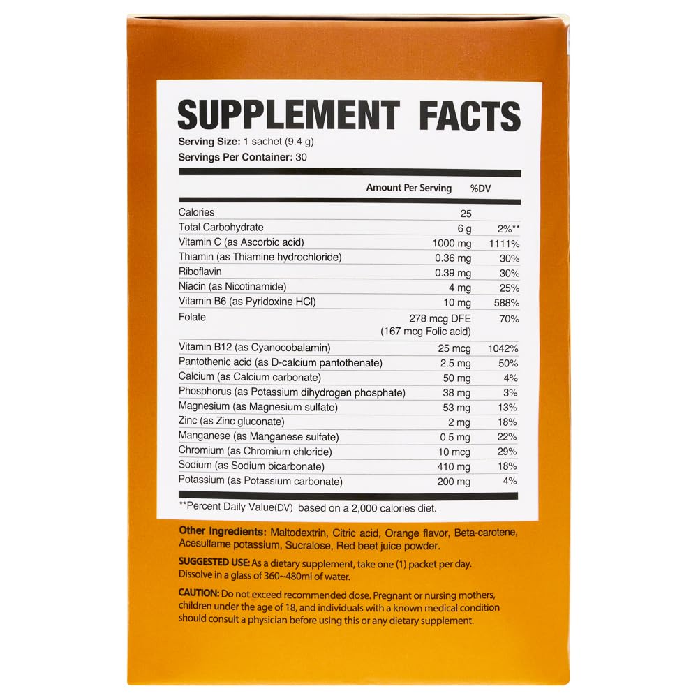 ZIVA Vitamin C + Zinc Immune Support Powder – 30 Sachets