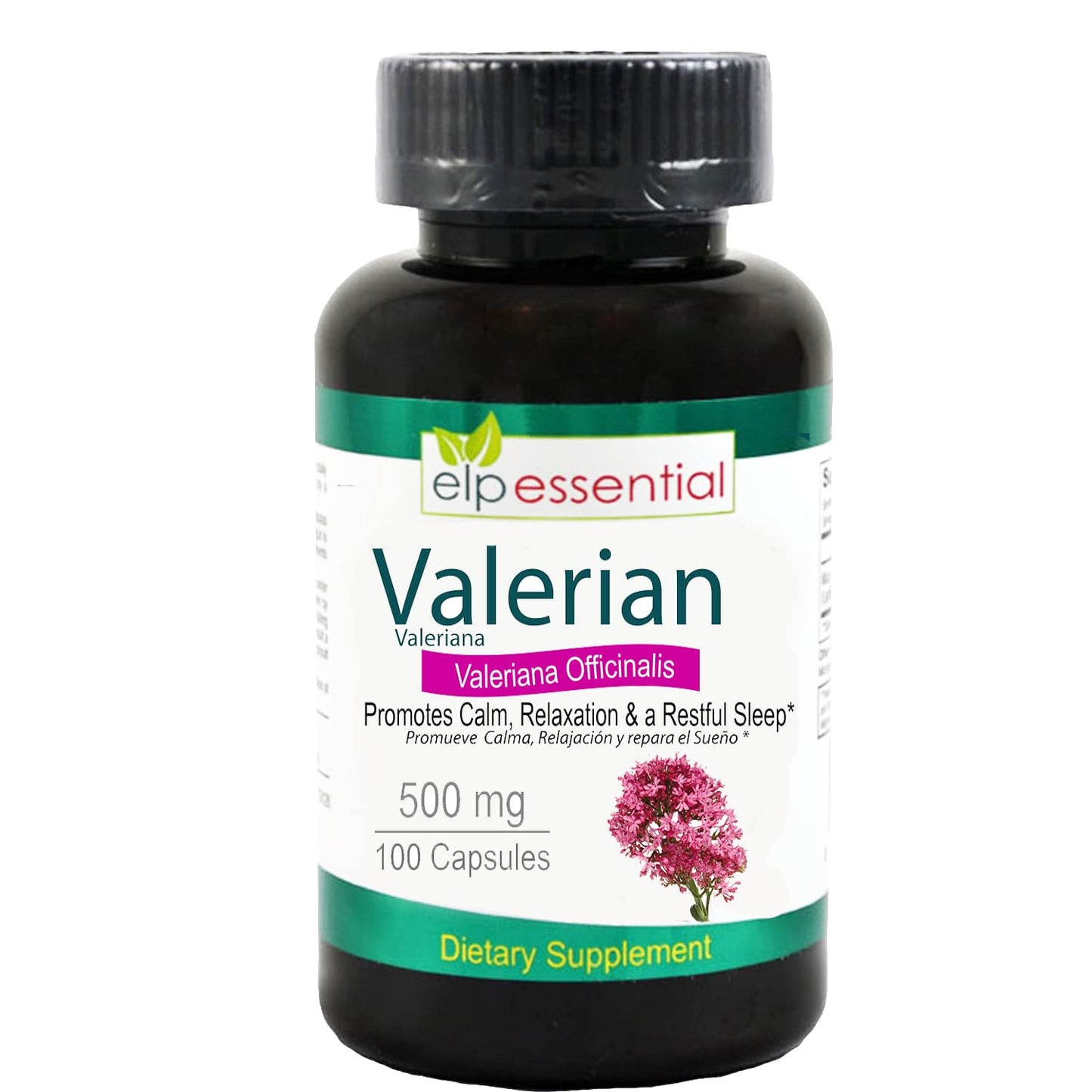 ELP ESSENTIAL Valerian Root 500mg Capsules 100 Count