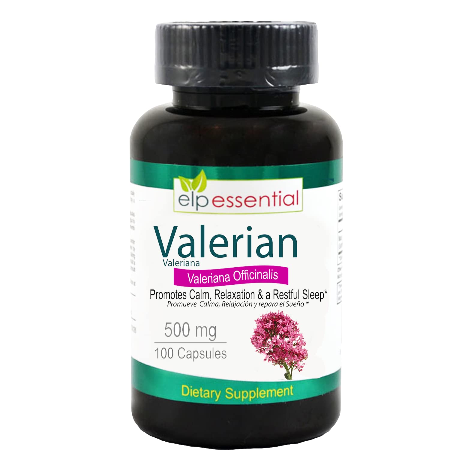 ELP ESSENTIAL Valerian Root 500mg Capsules 100 Count