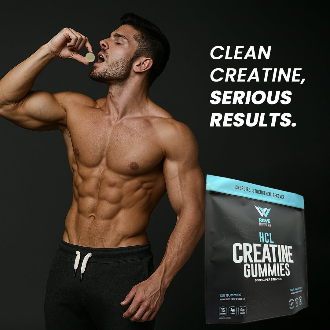 Rave Creatine HCl Gummies 120 Count