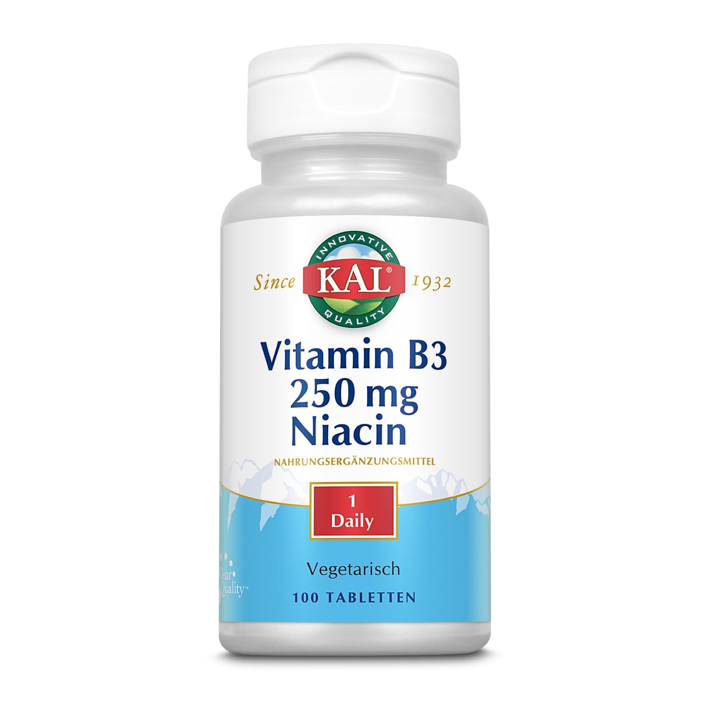 KAL Niacin 250 mg Tablet, 100 Tablets