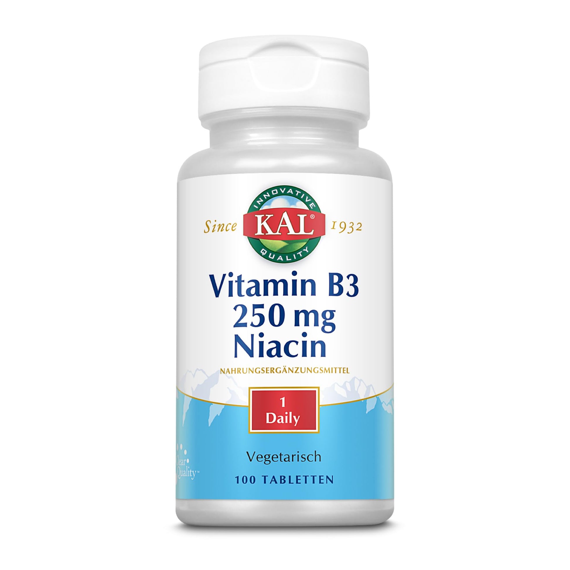KAL Niacin 250 mg Tablet, 100 Tablets