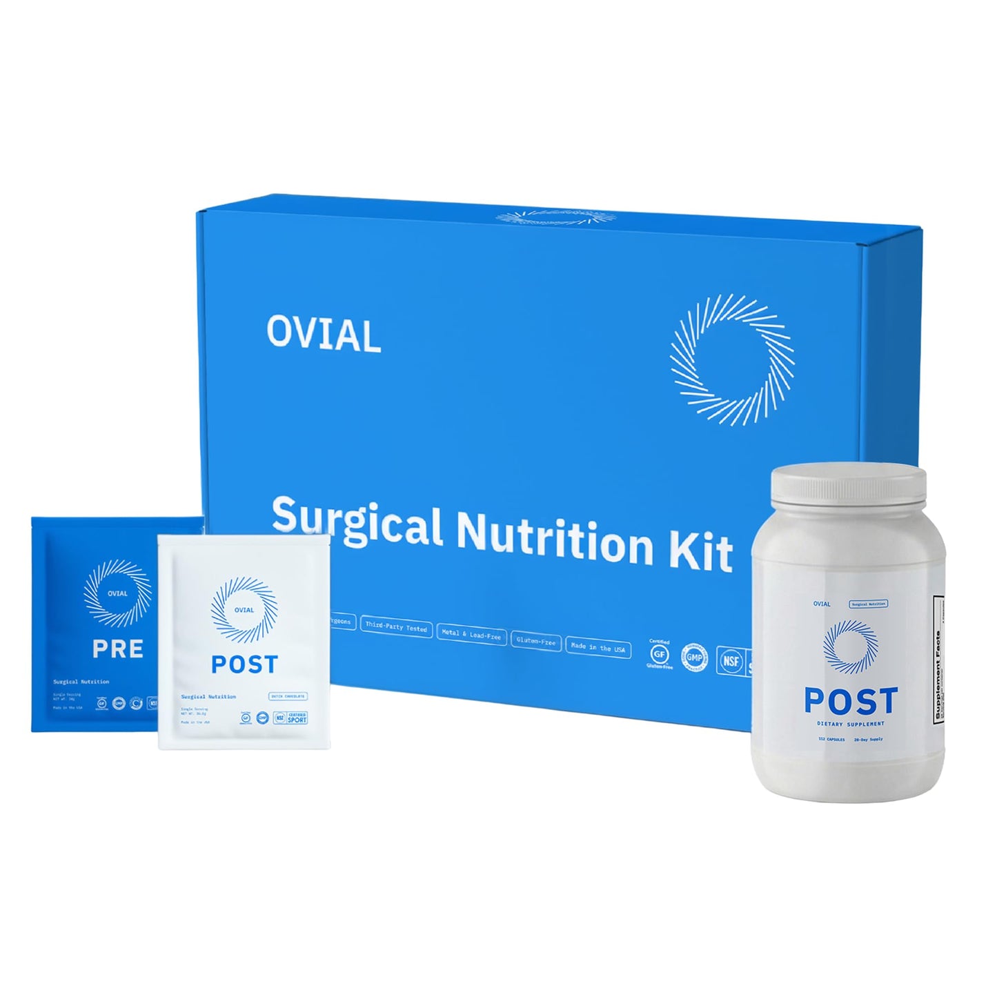 Ovial Surgical Nutrition Kit – 6-Week Pre-Op & Post-Op Recovery Supplement System for Orthopedic Recovery Protocol Capsule, 1 Count