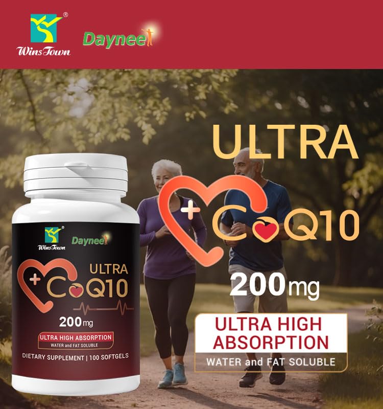 FARWIX CoQ10 200mg Softgels with Vitamin E, Heart & Energy, 100 Count