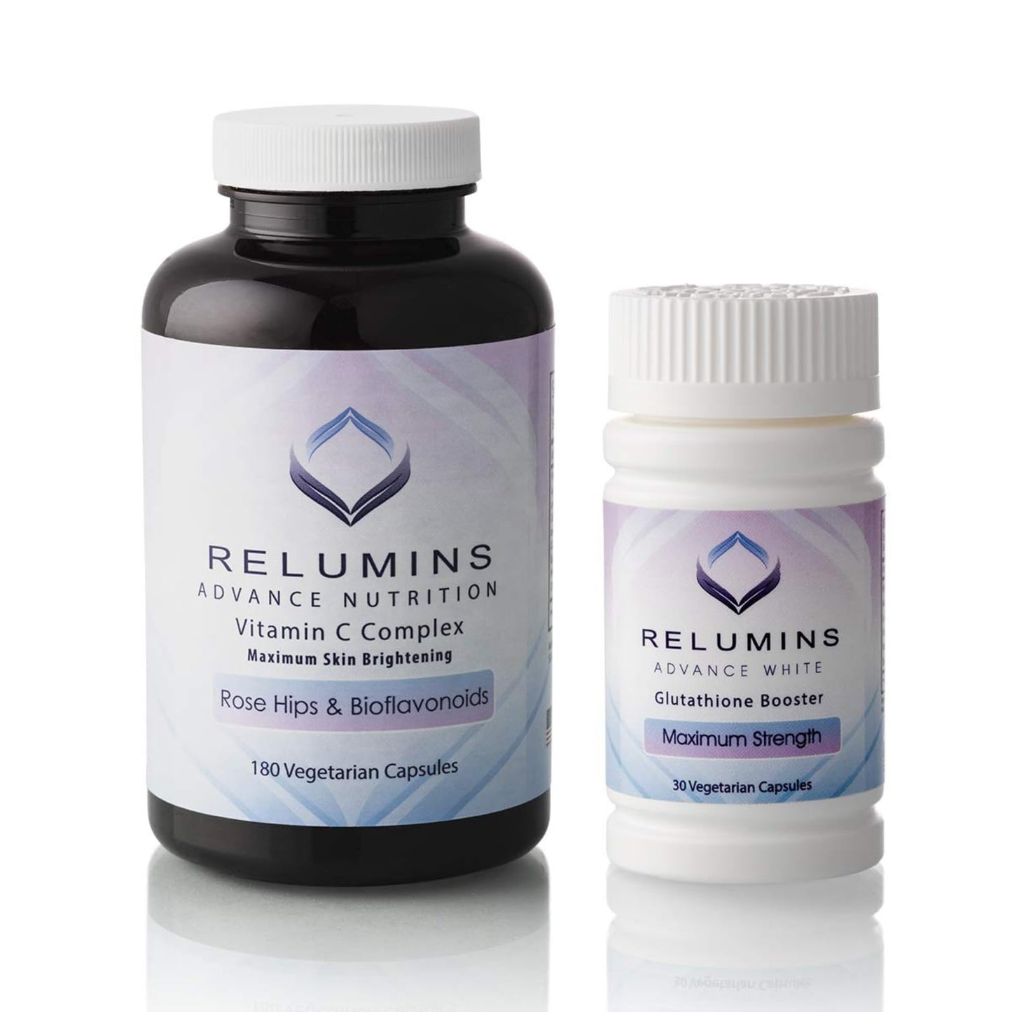 Relumins Advanced Vitamin C MAX Complex and Glutathione Booster Nutrient Capsule Set – Advanced Formula for Radiant Look, Enhanced Absorption, Dietary Supplement, 1 Capsule