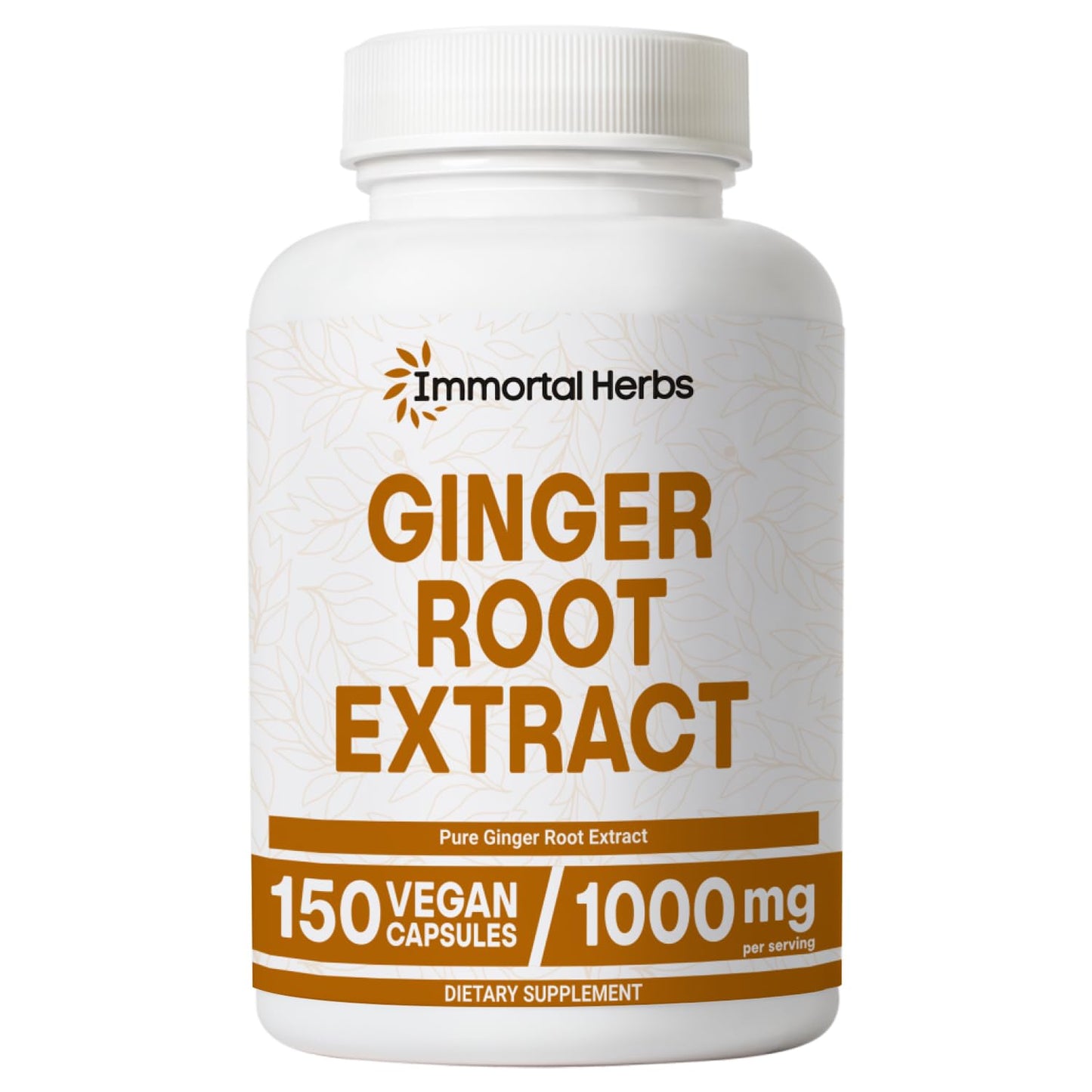 Immortal Herbs Ginger Root Capsule 150 Count