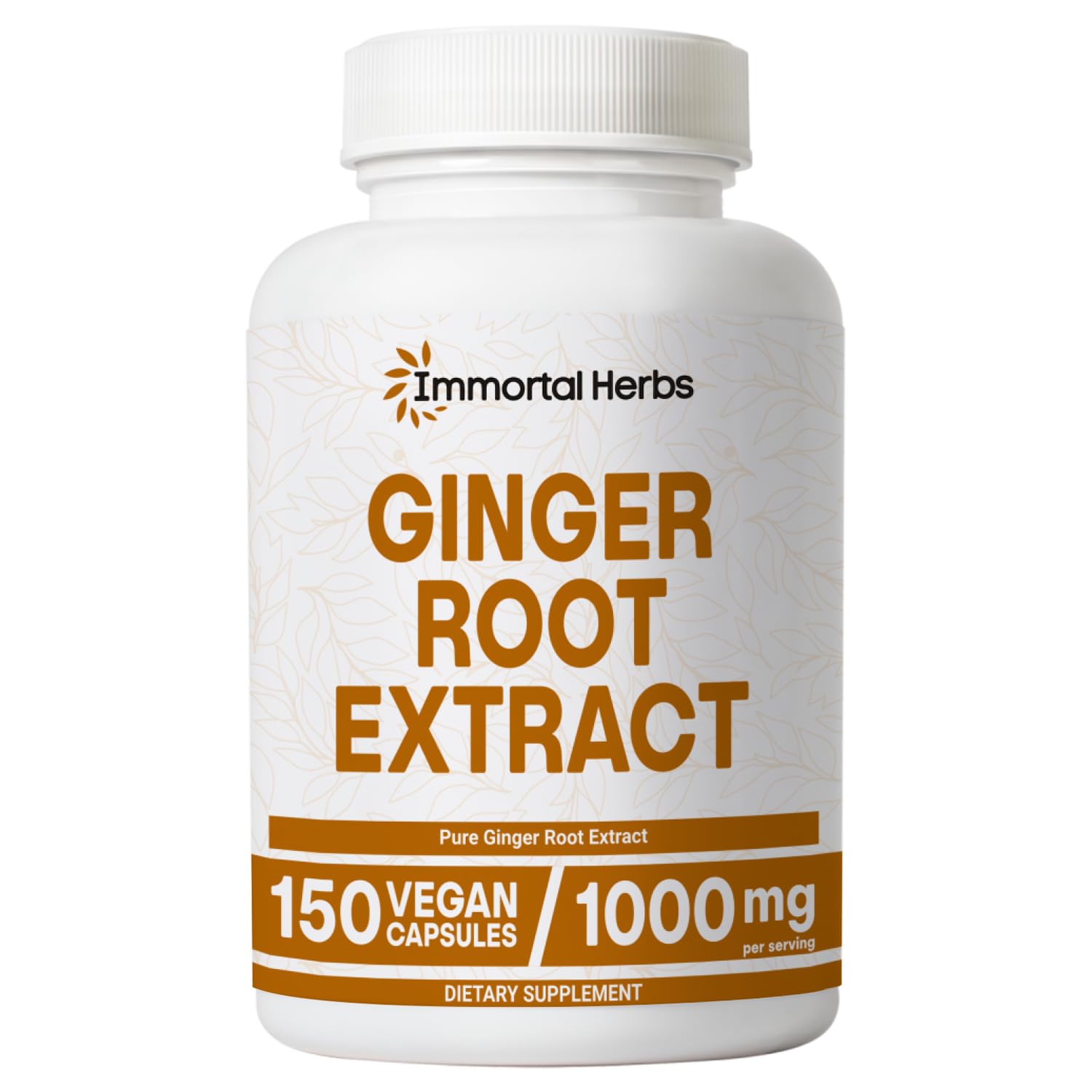 Immortal Herbs Ginger Root Capsule 150 Count