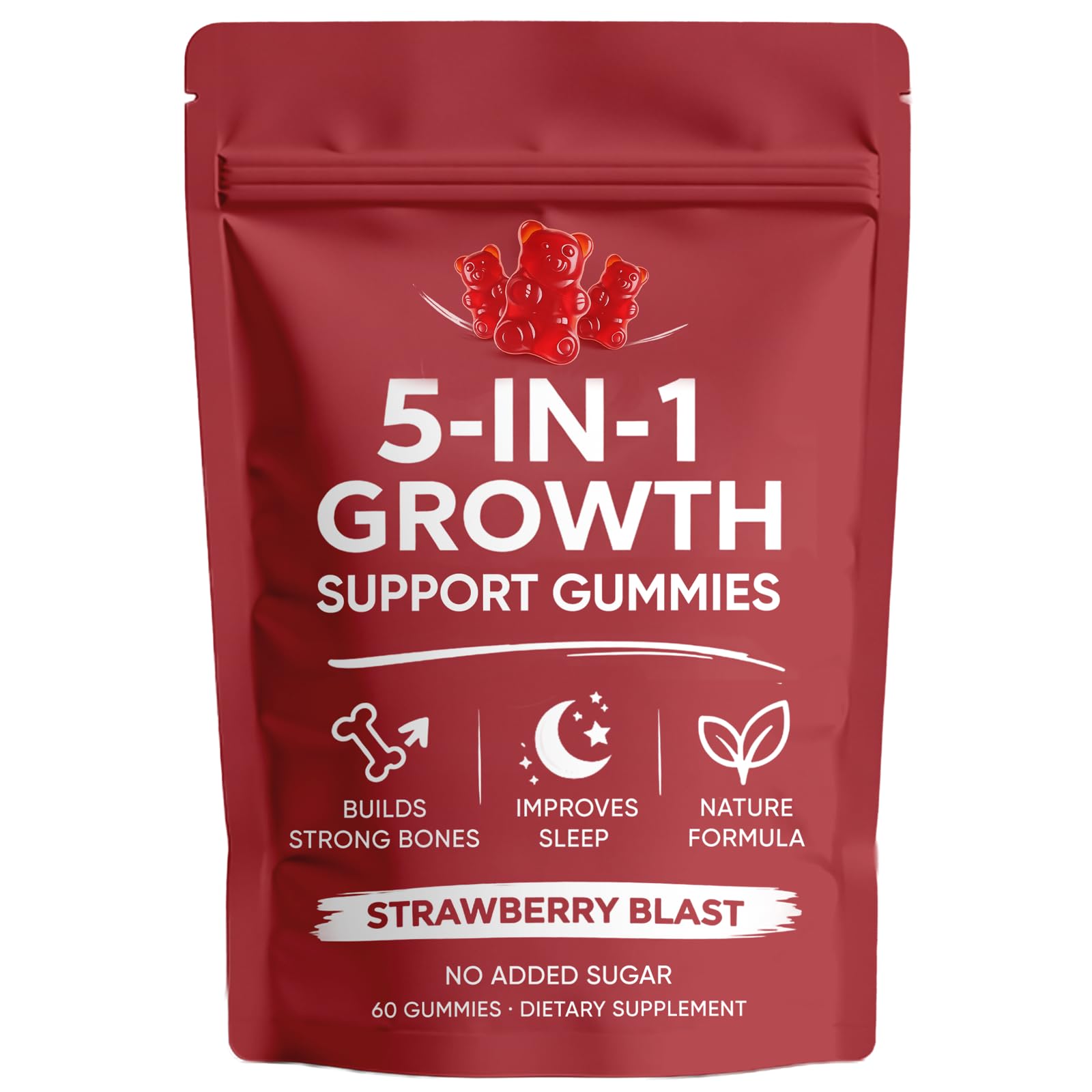 DXWXH 5 in 1 Growth Gummies, 60 Gummies