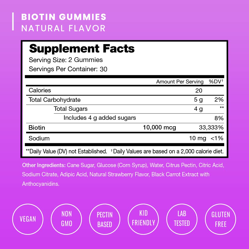 NutraChamps Biotin Gummies and Vitamin C Gummies Bundle, Chewable Gummies, 1 Bundle