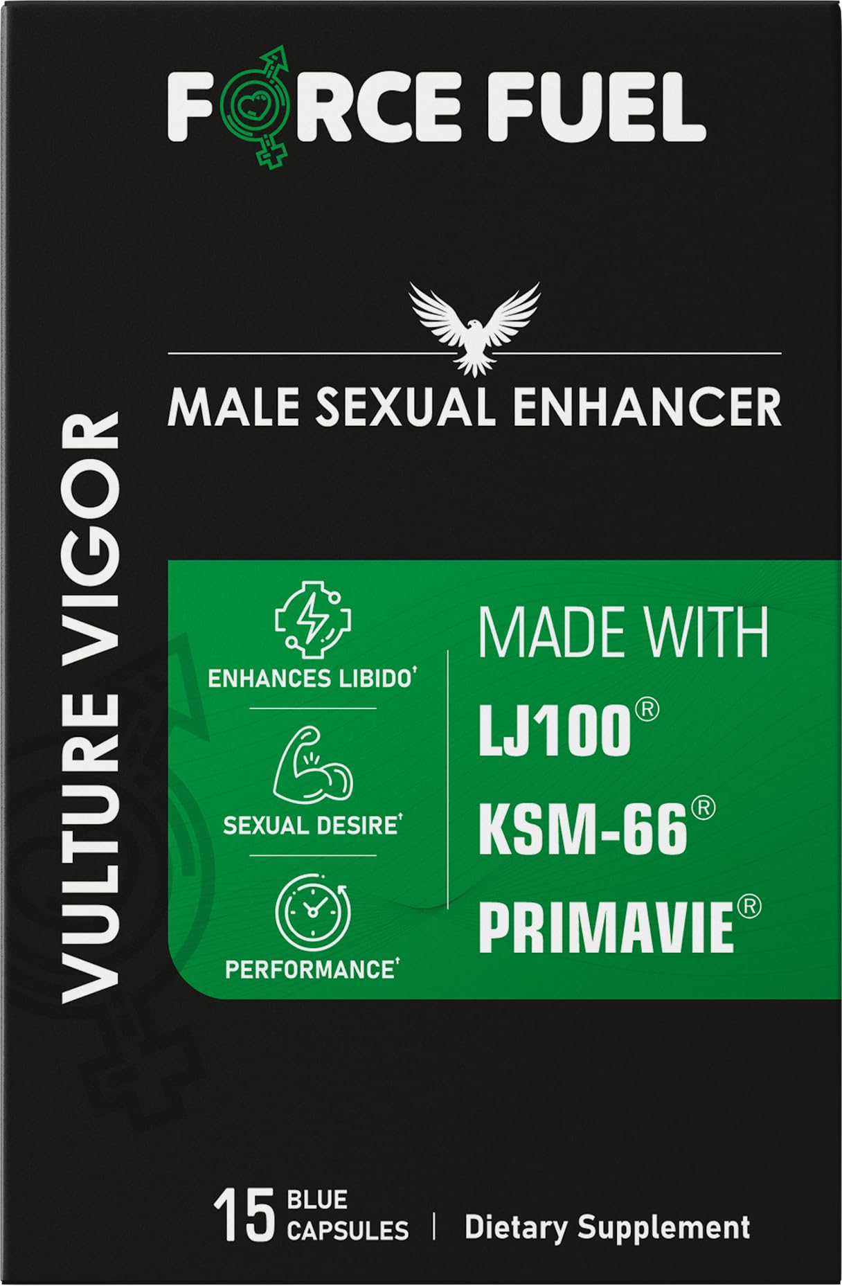 FORCE FUEL Sex Pills for Men Capsules, 15 Count