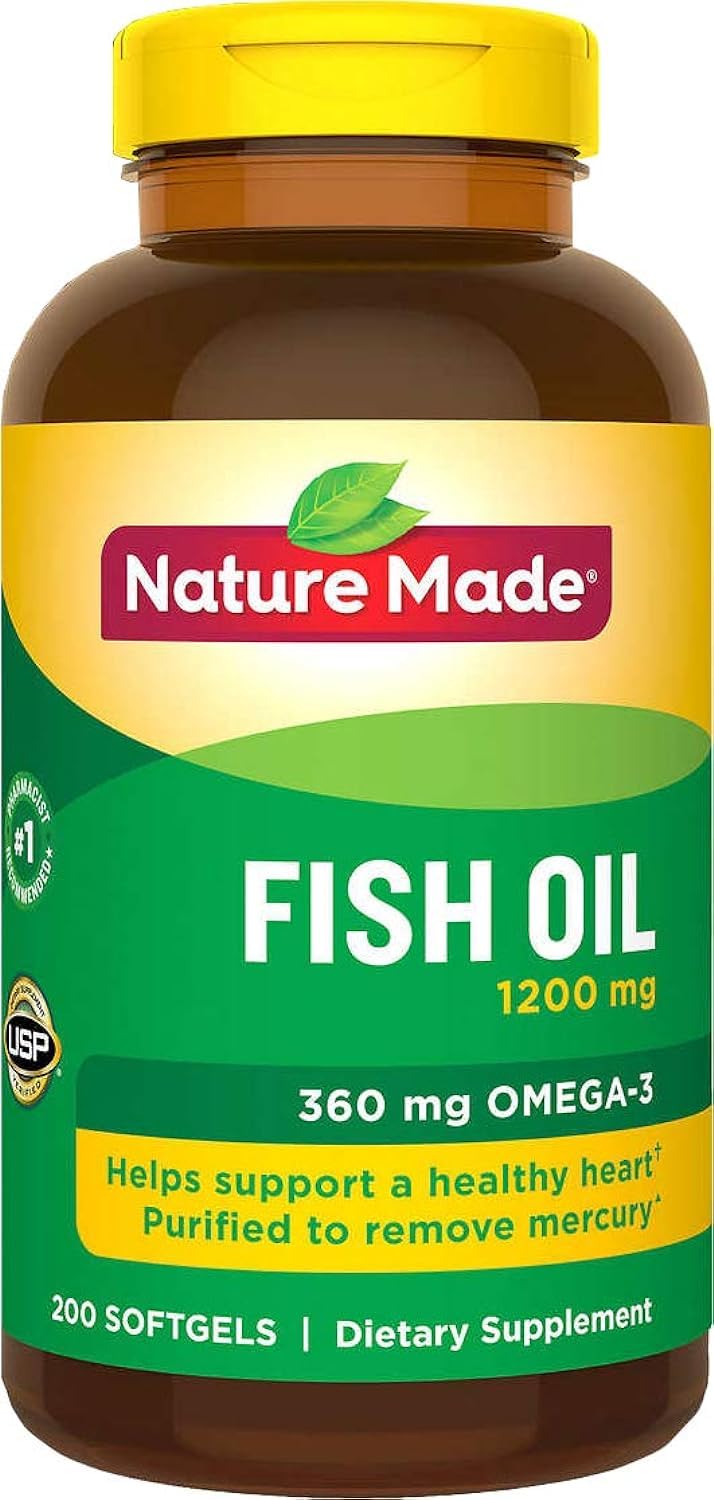 Nature Made Fish Oil 1200 Mg (360 Mg Omega-3) 200 Softgels