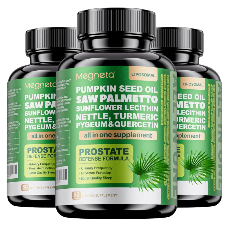 MEGNETA Saw Palmetto Supplements Capsules, 180 Count