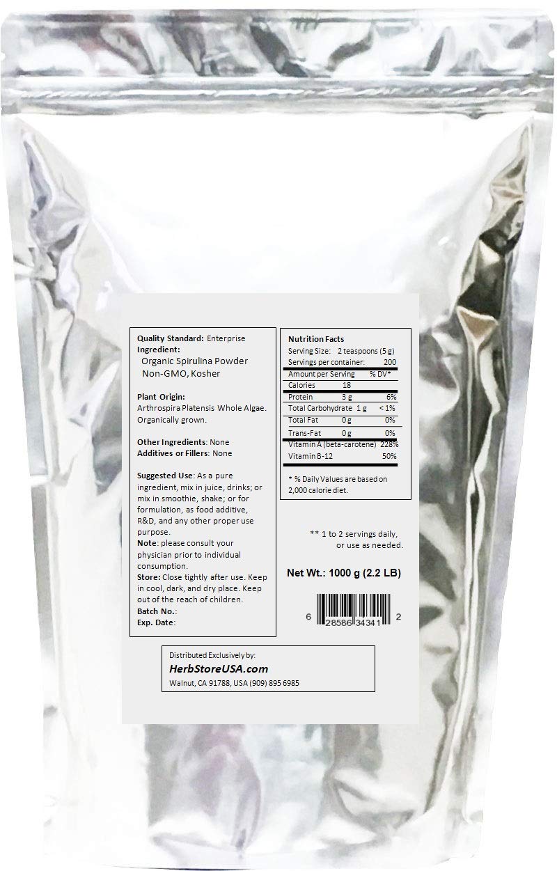 NuSci Organically Grown Spirulina Powder 35.2 oz