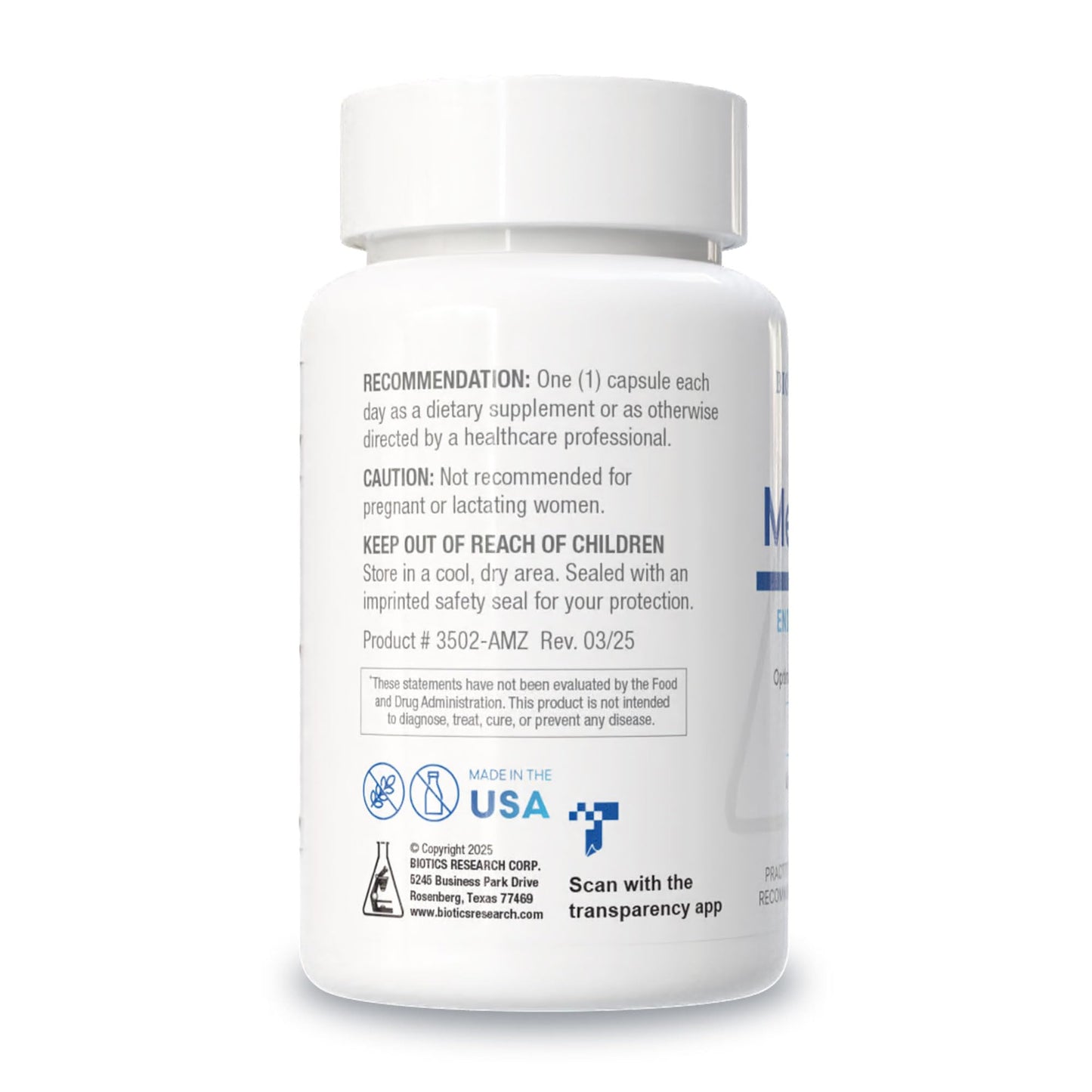 Biotics Research Meda Stim Support Endocrine Function Capsule, 100 Capsules