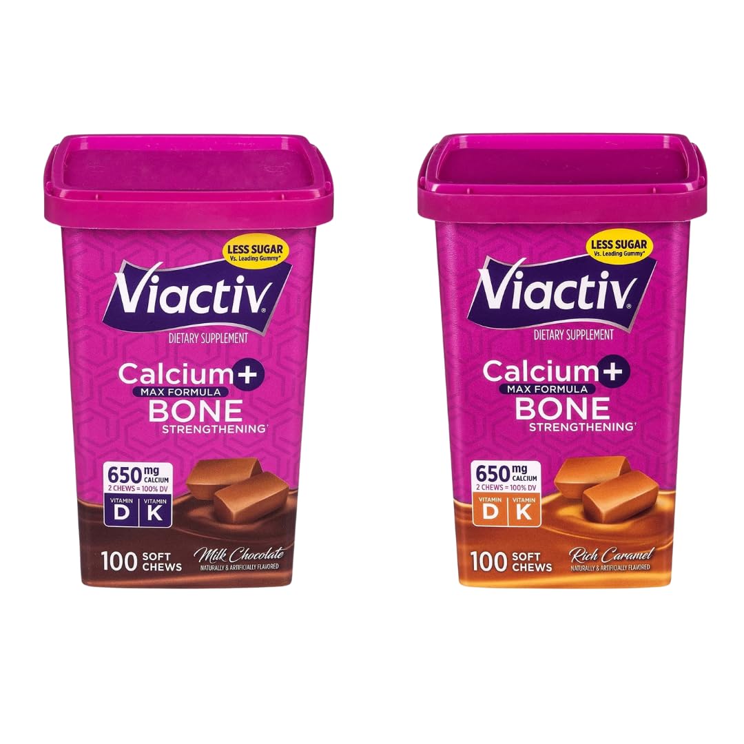 Generic Vi-Activ Max Formula Calcium + Vitamin D3 Supplement for Bone Health Chewable, 200 Chews