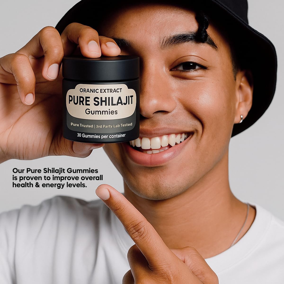 ORANIC EXTRACT Shilajit Gummies – Himalayan Source 9000mg, Energy & Immune Support for Men & Women, Fulvic Acid + 85 Trace Minerals, Manuka Honey Flavor, Organic, Non-GMO, 30 Gummies