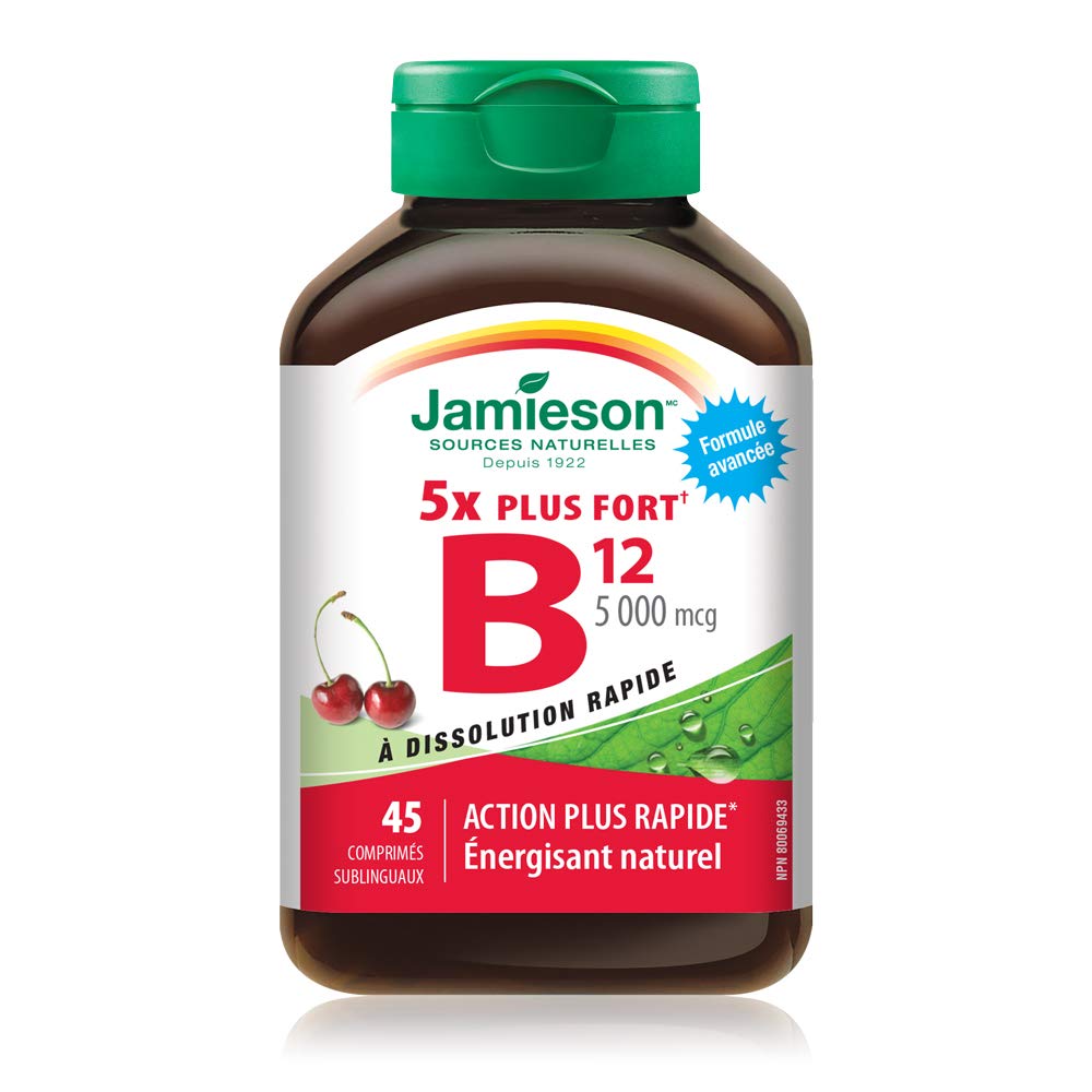 Jamieson Vitamin B12 5,000 mcg, 45 Tablets
