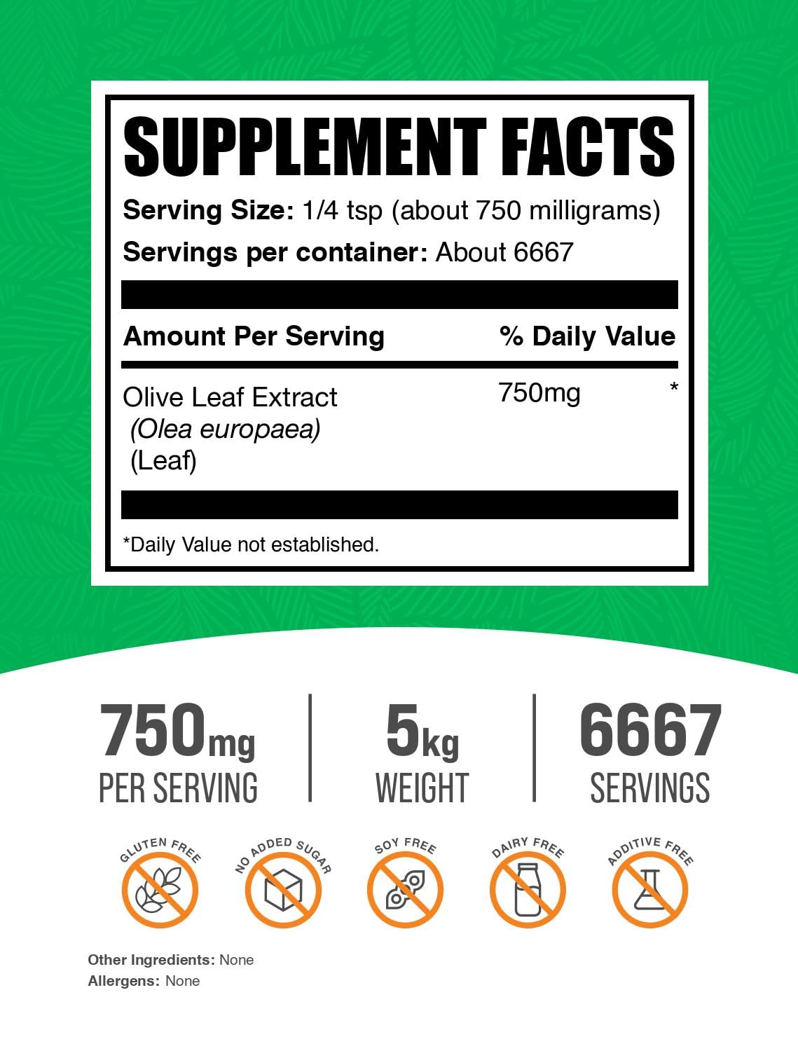 BulkSupplements Olive Leaf Extract Powder 176.19