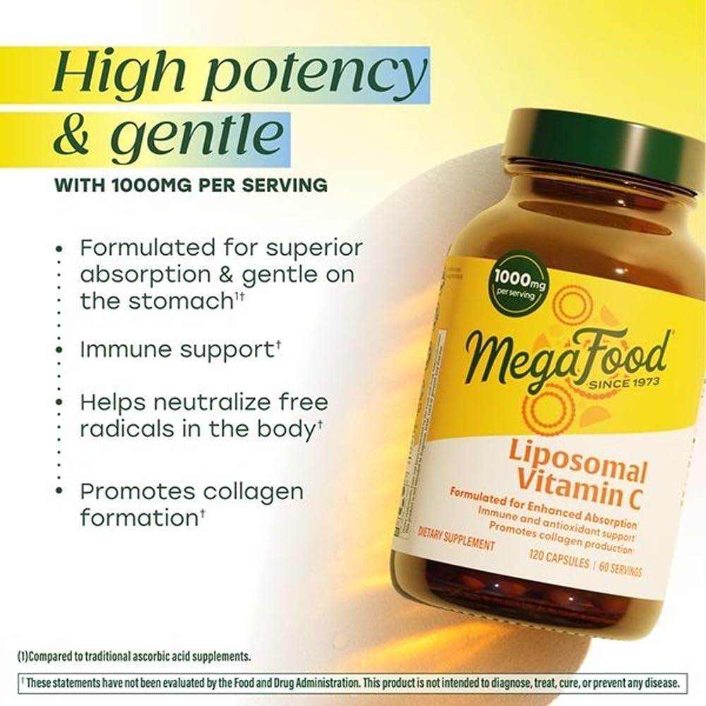 MegaFood Liposomal Vitamin C Capsules 120 Count