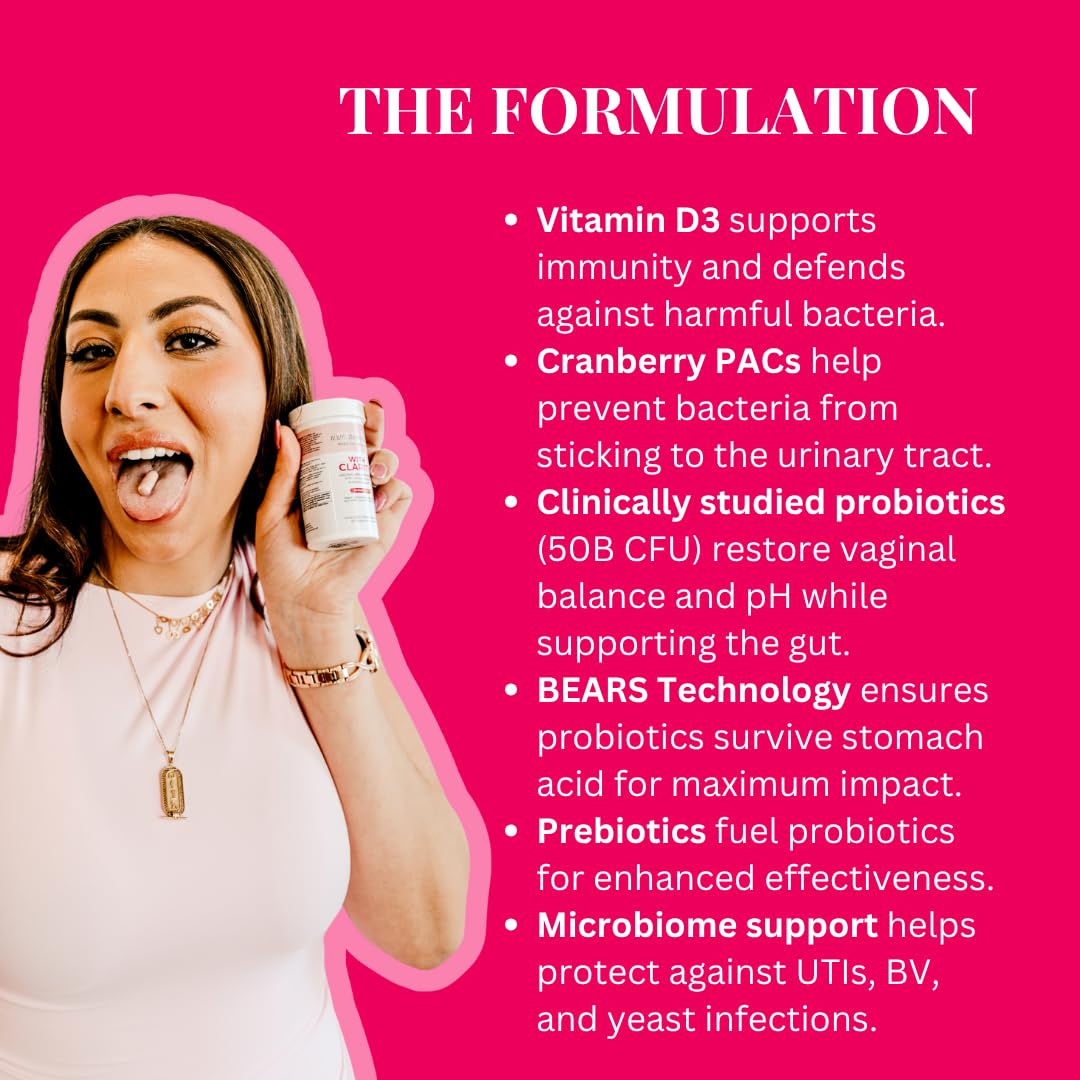 With Meraki Co. Clarity Pre/Probiotic with Vaginal and Urinary Support Capsule, 60 Count