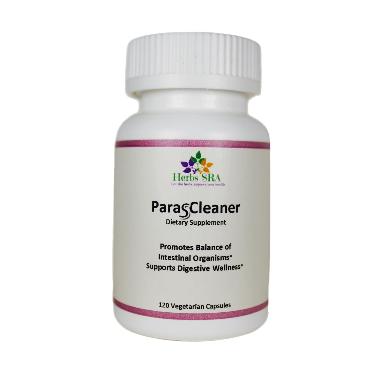 Herbs SRA ParasCleaner Digestive Balance Supplement with Papaya Seed, Wormwood, Black Walnut, Clove & Neem Supports Digestive Wellness 120 Capsules